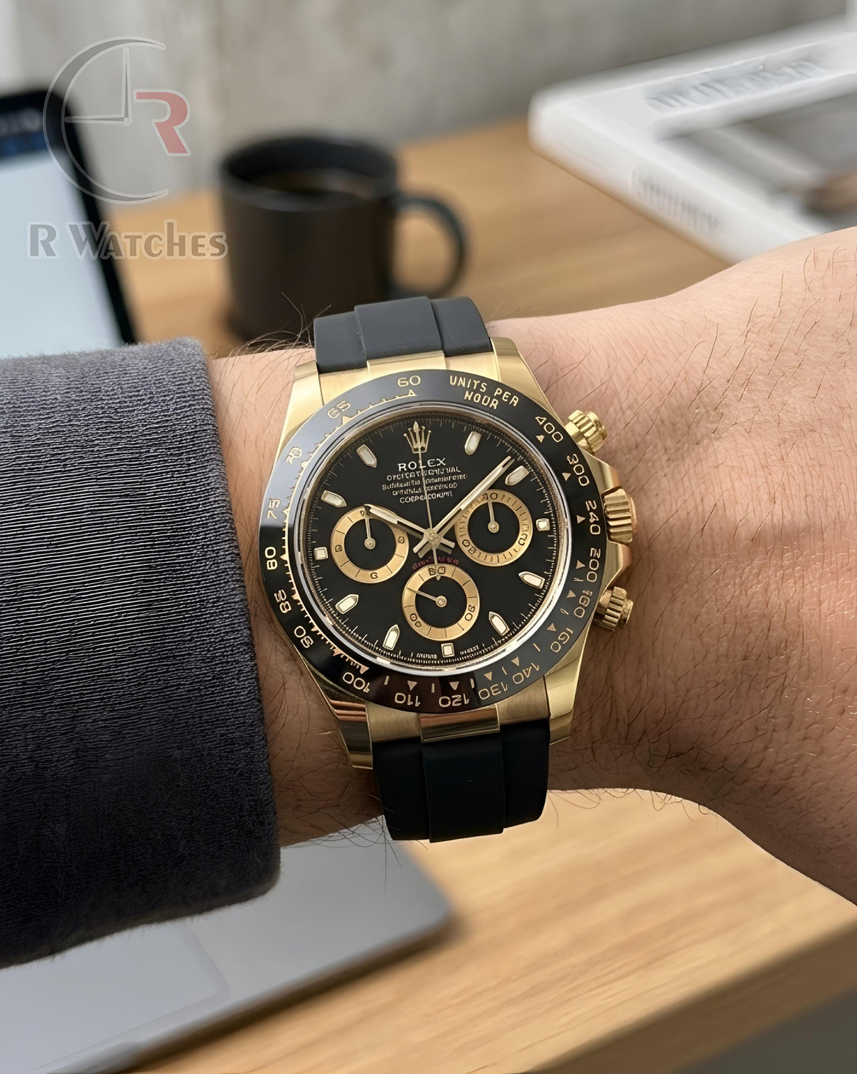 (OS3) Rolex Silicon Gold Black Dial