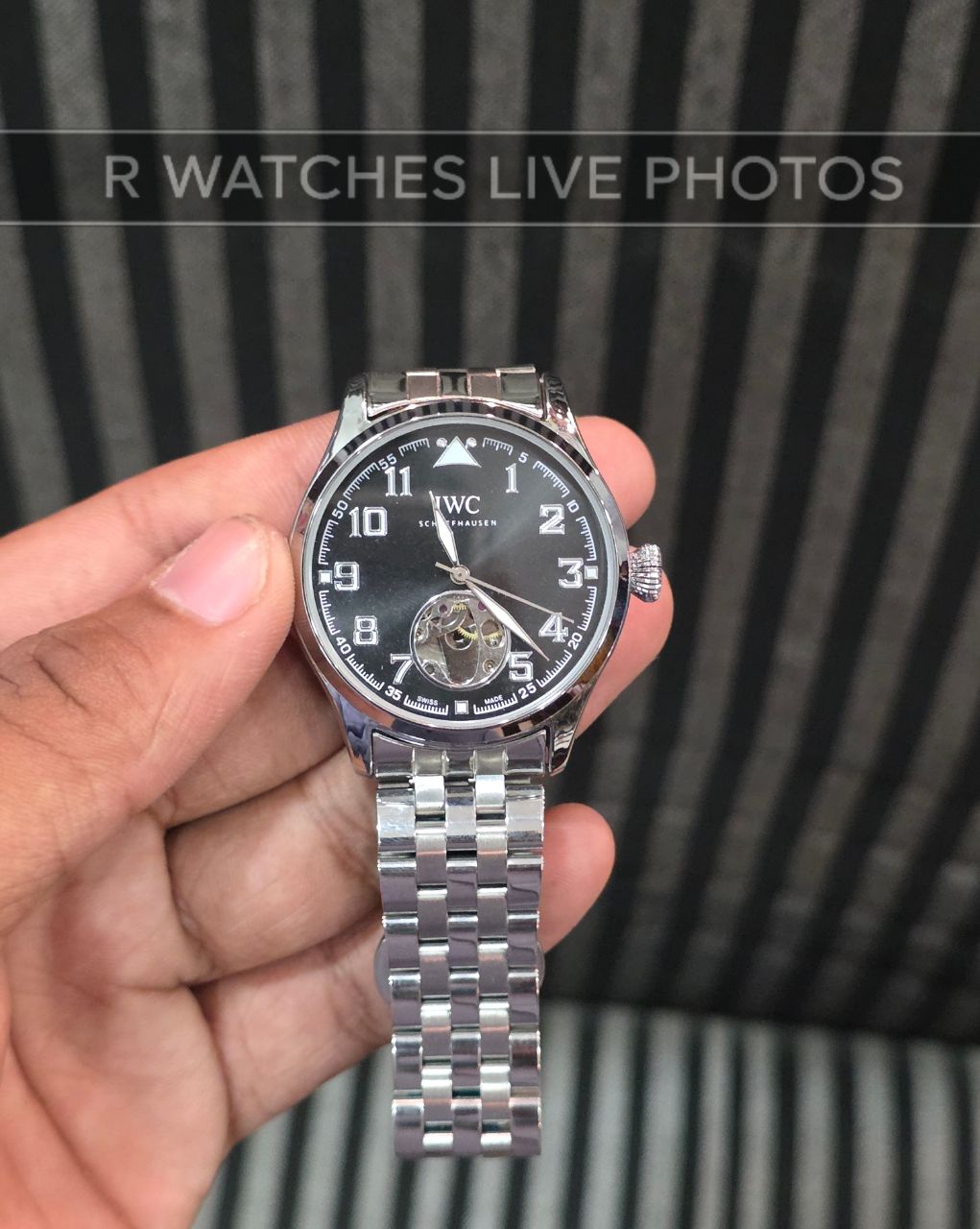 (SS)⭐ IWC Automatic Silver Black Dial