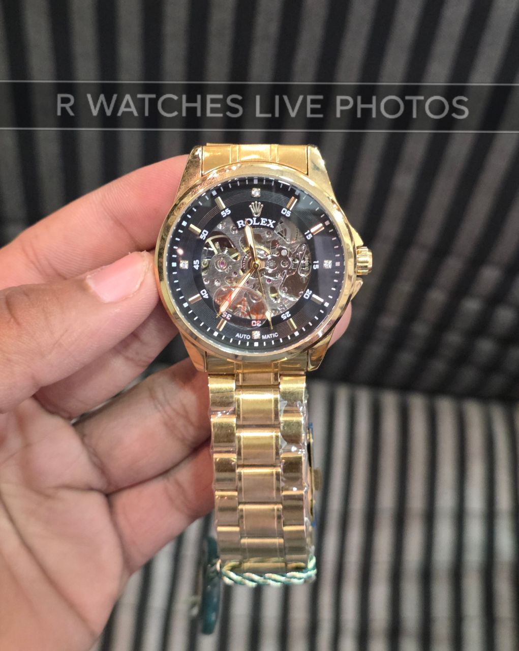 (OS)⭐ Rolex Automatic Metal Gold black