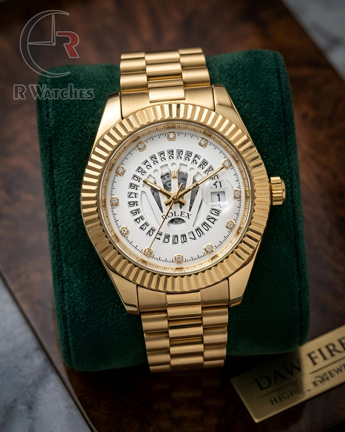 (OS) Rolex Crown Gold White