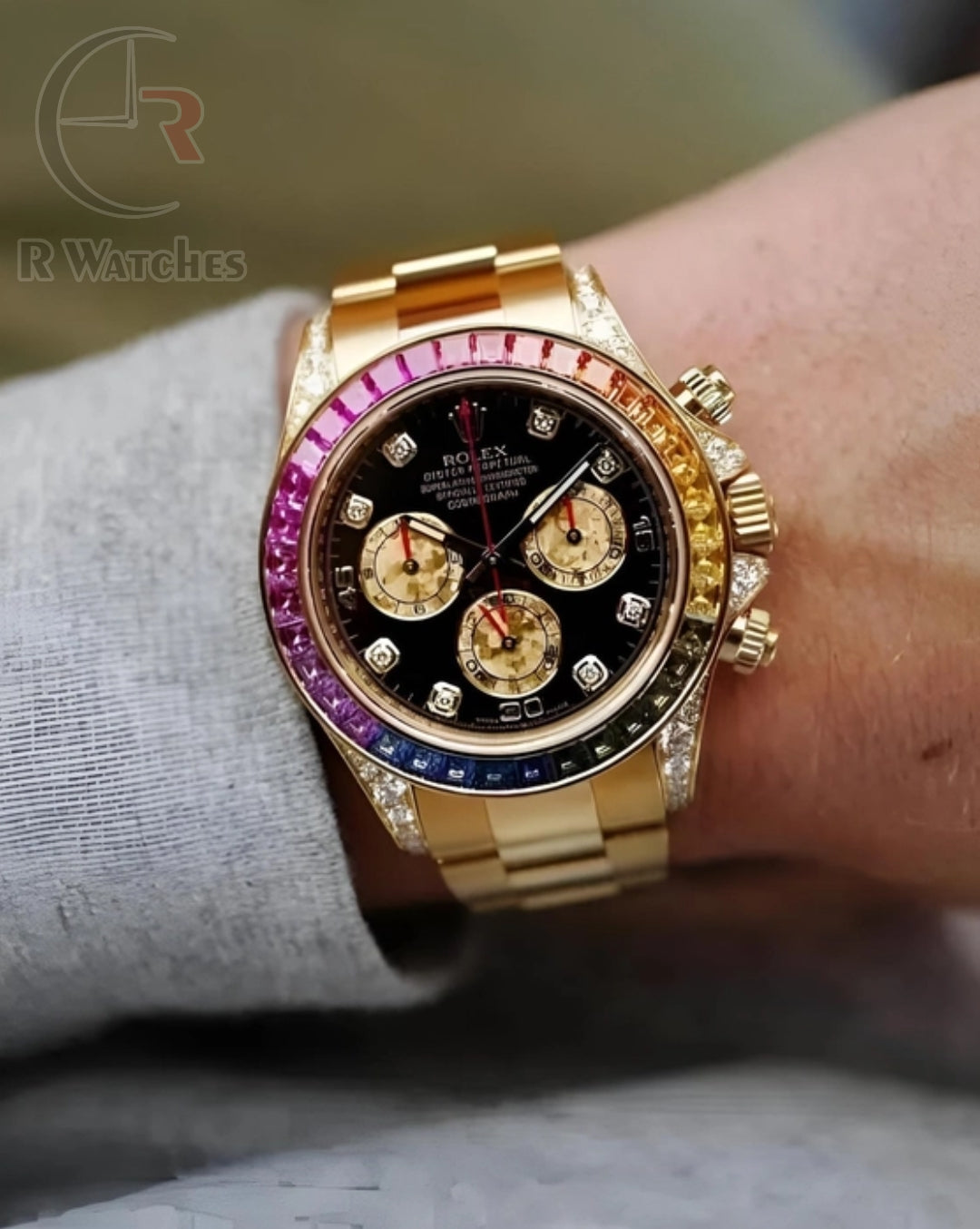 (OS2)⭐ Rolex rainbow gold