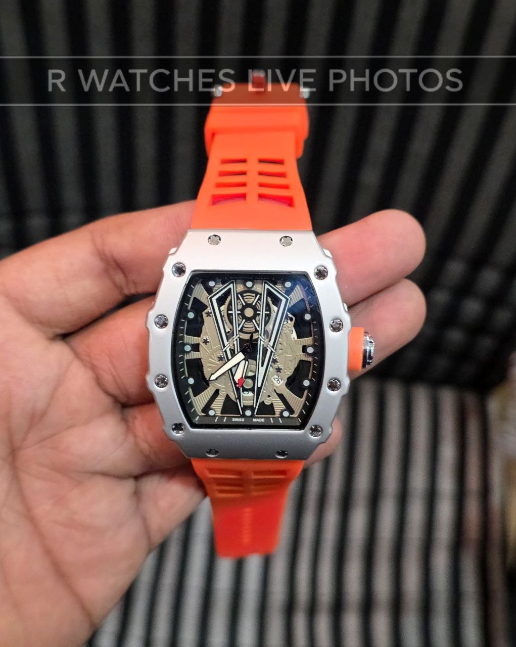(OS)β RM Silicon Orange Silver Black Dial