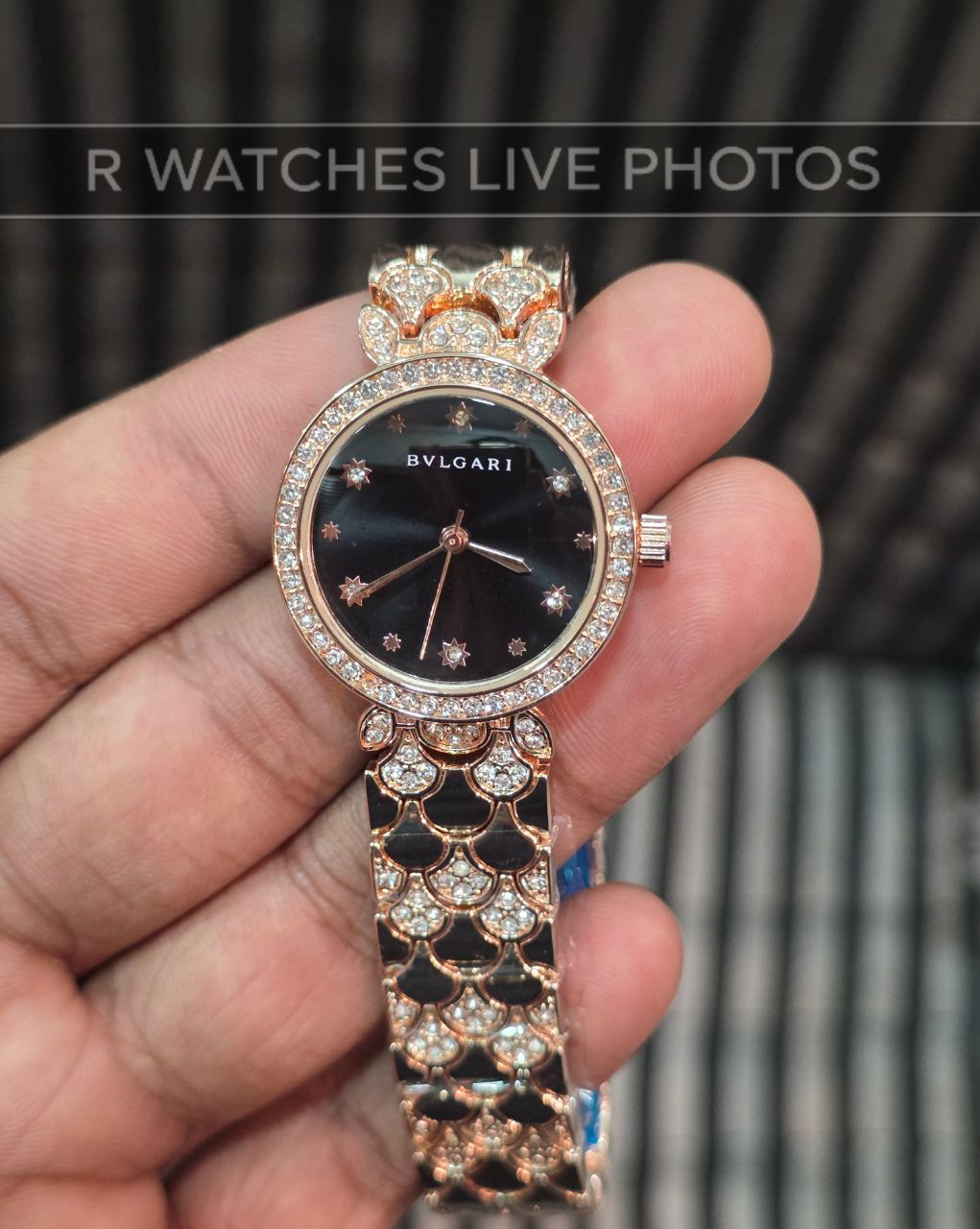 (OS)⭐ Bvlgari girls rose gold black dimond