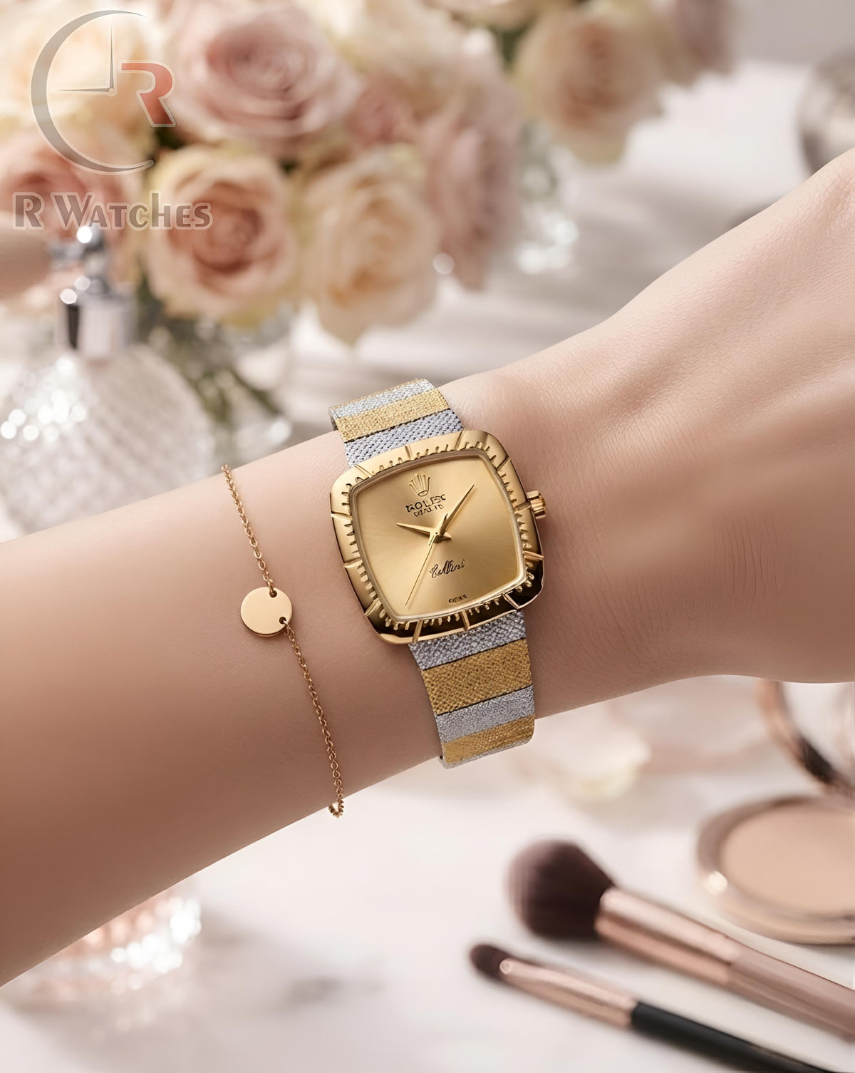 (OS) Rolex Girls Dual Tone Gold