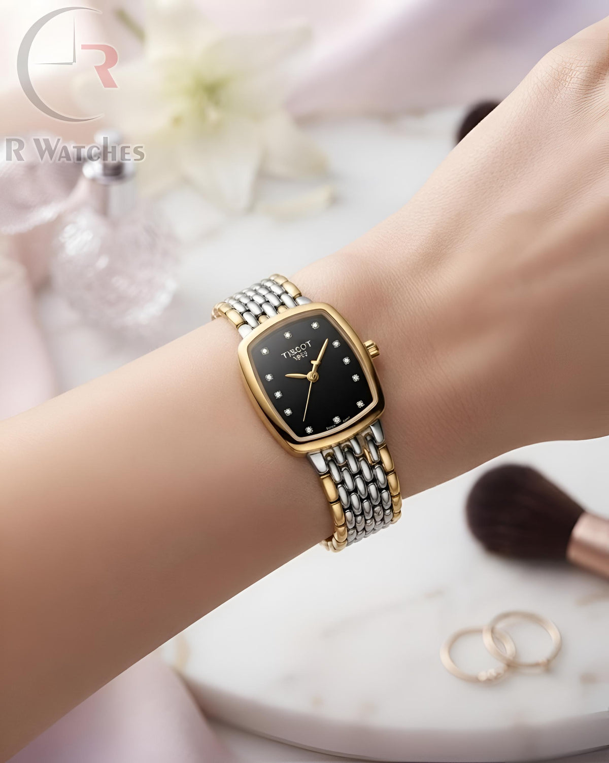 (OS) Tissot Girls Dual Tone Black