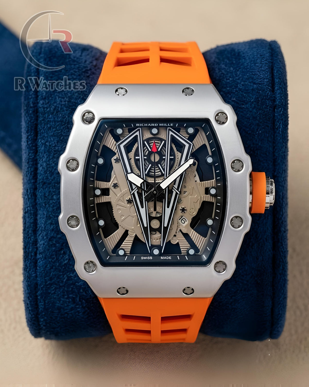 (OS)β RM Silicon Orange Silver Black Dial