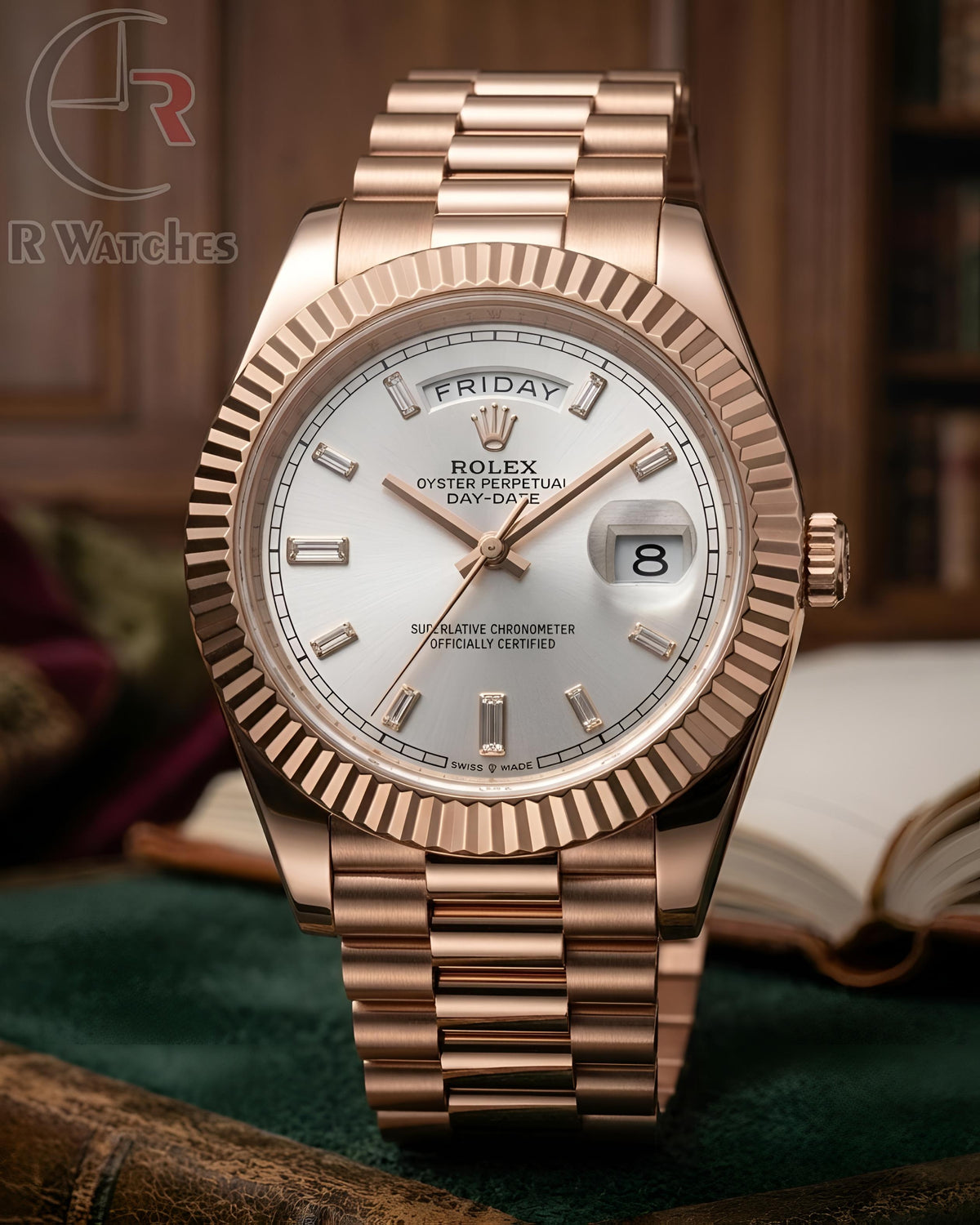 (OS2) Rolex Rose Gold White