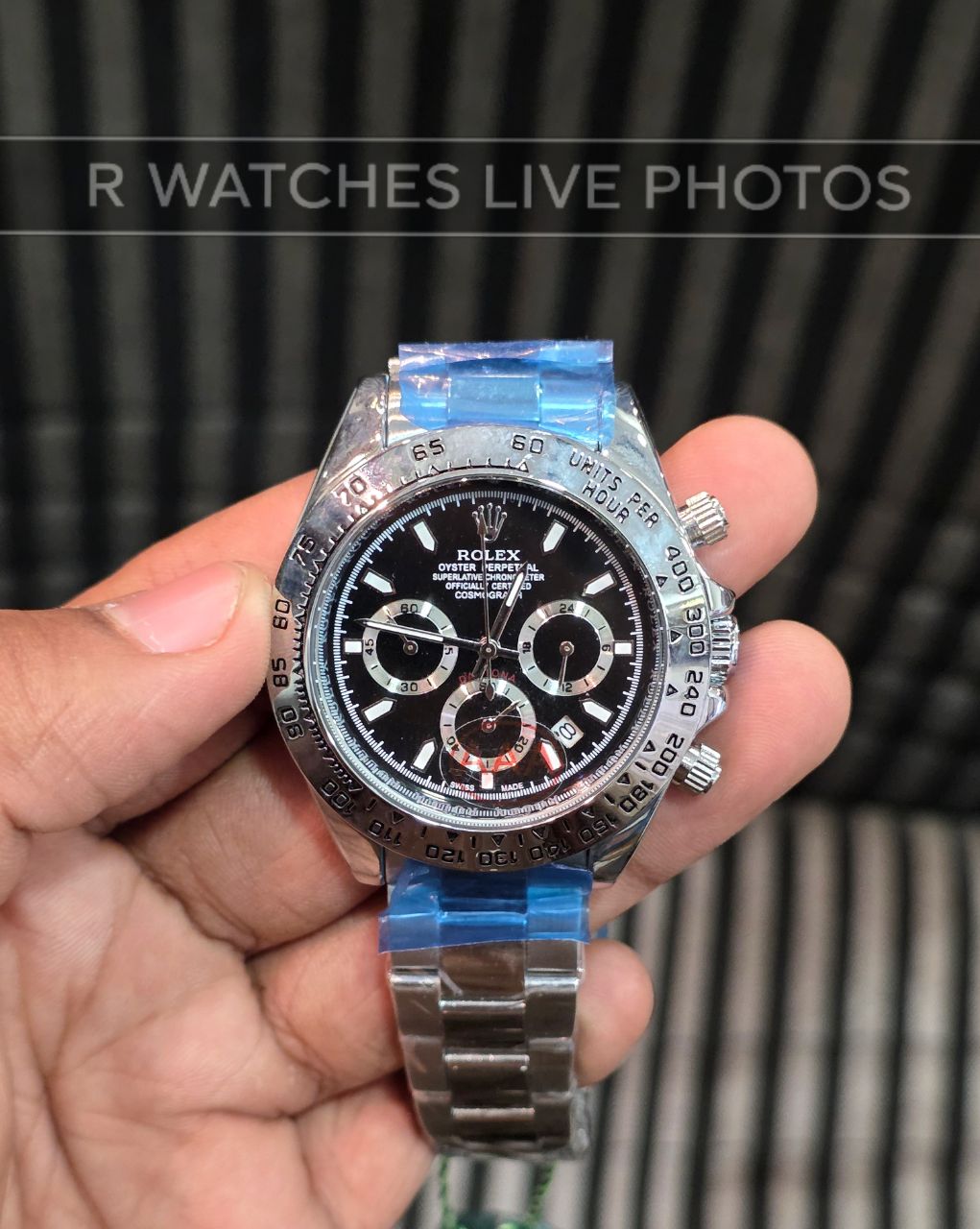 (OS7)⭐ Rolex Daytona silver black