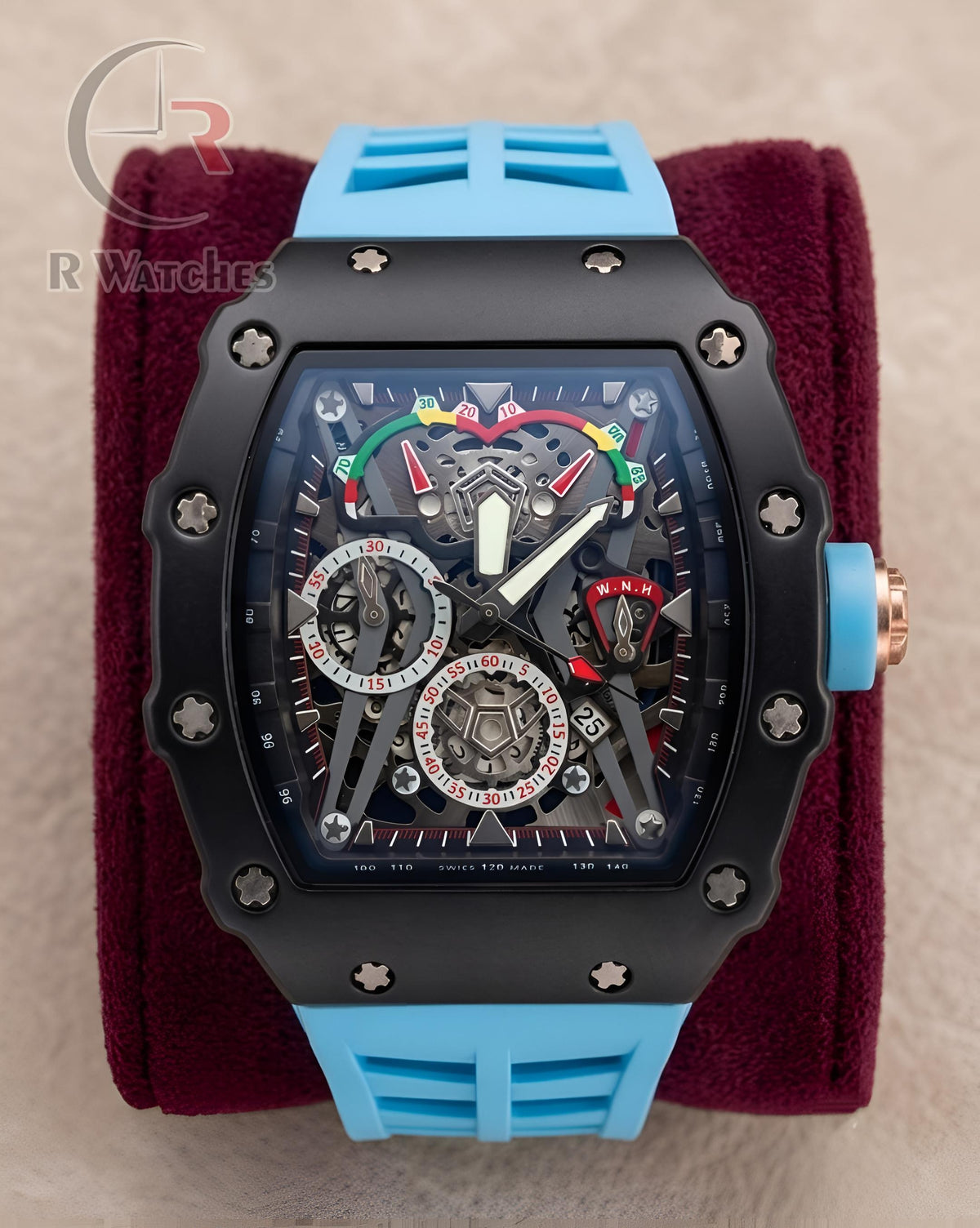 (SS)β RM Silicon Tiffany Blue Black Dial
