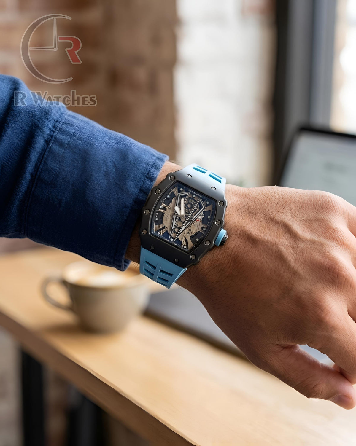 (OS) RM Silicon Tiffany Blue Black Dial