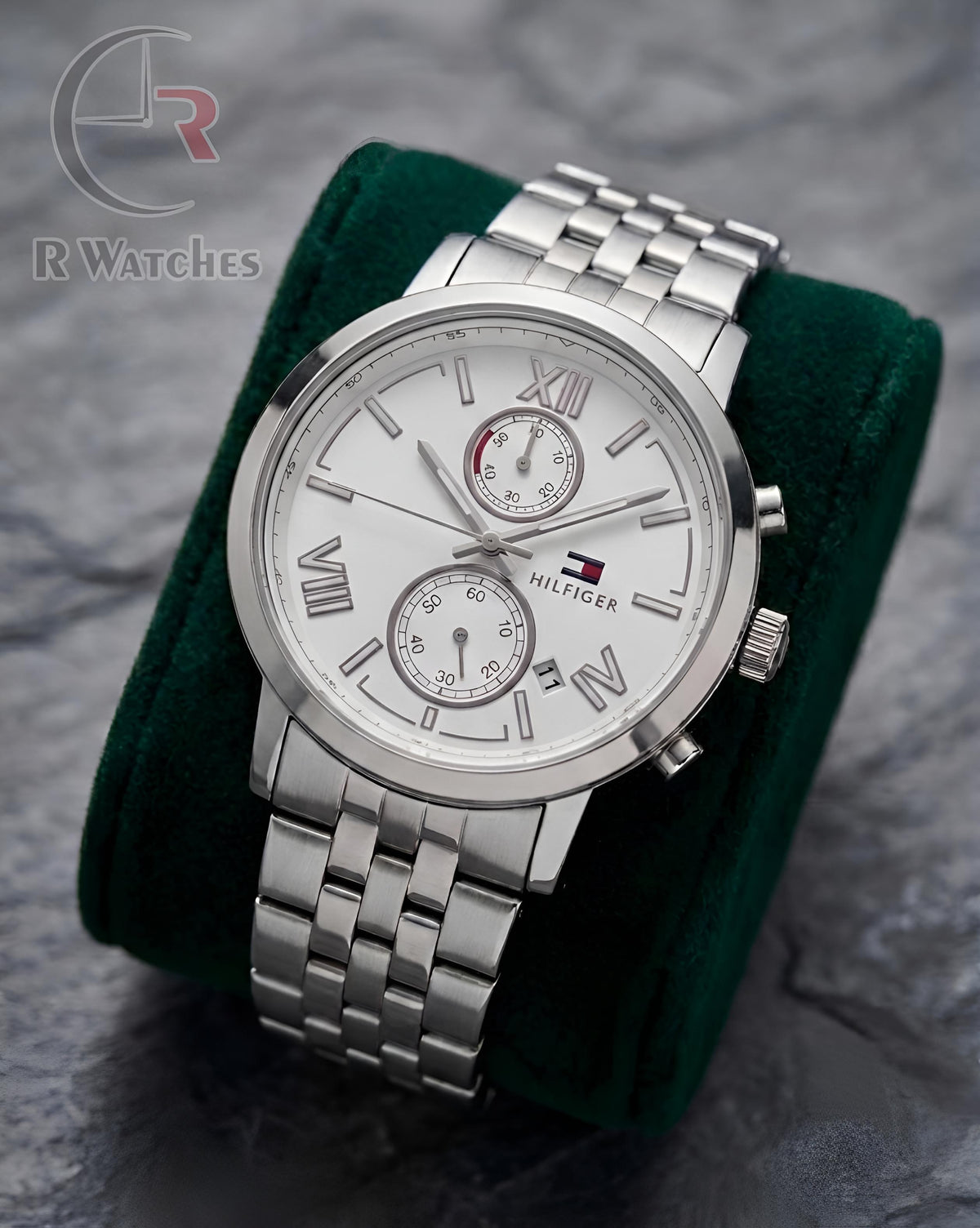 (OS) Tommy Hilfiger Silver White
