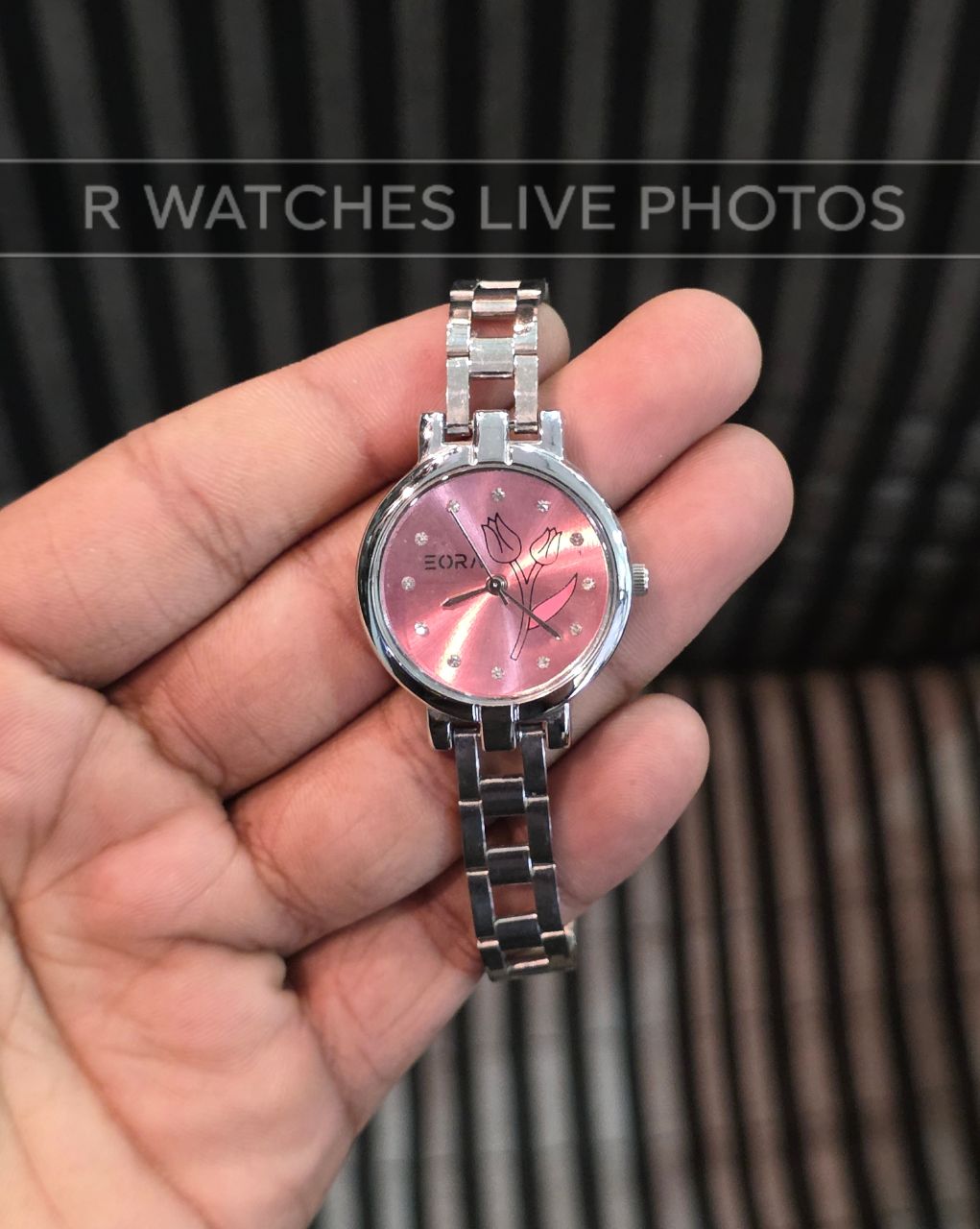 (OS)⭐ Eora Girls Silver Pink Dial