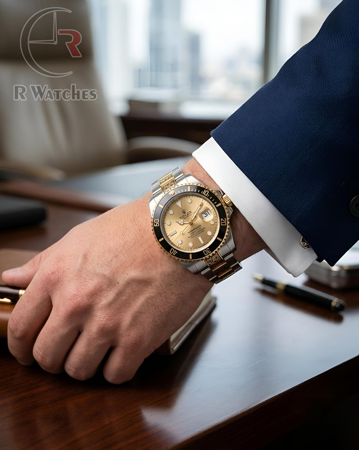 (OS2) Rolex Rajwadi Dual Tone Gold
