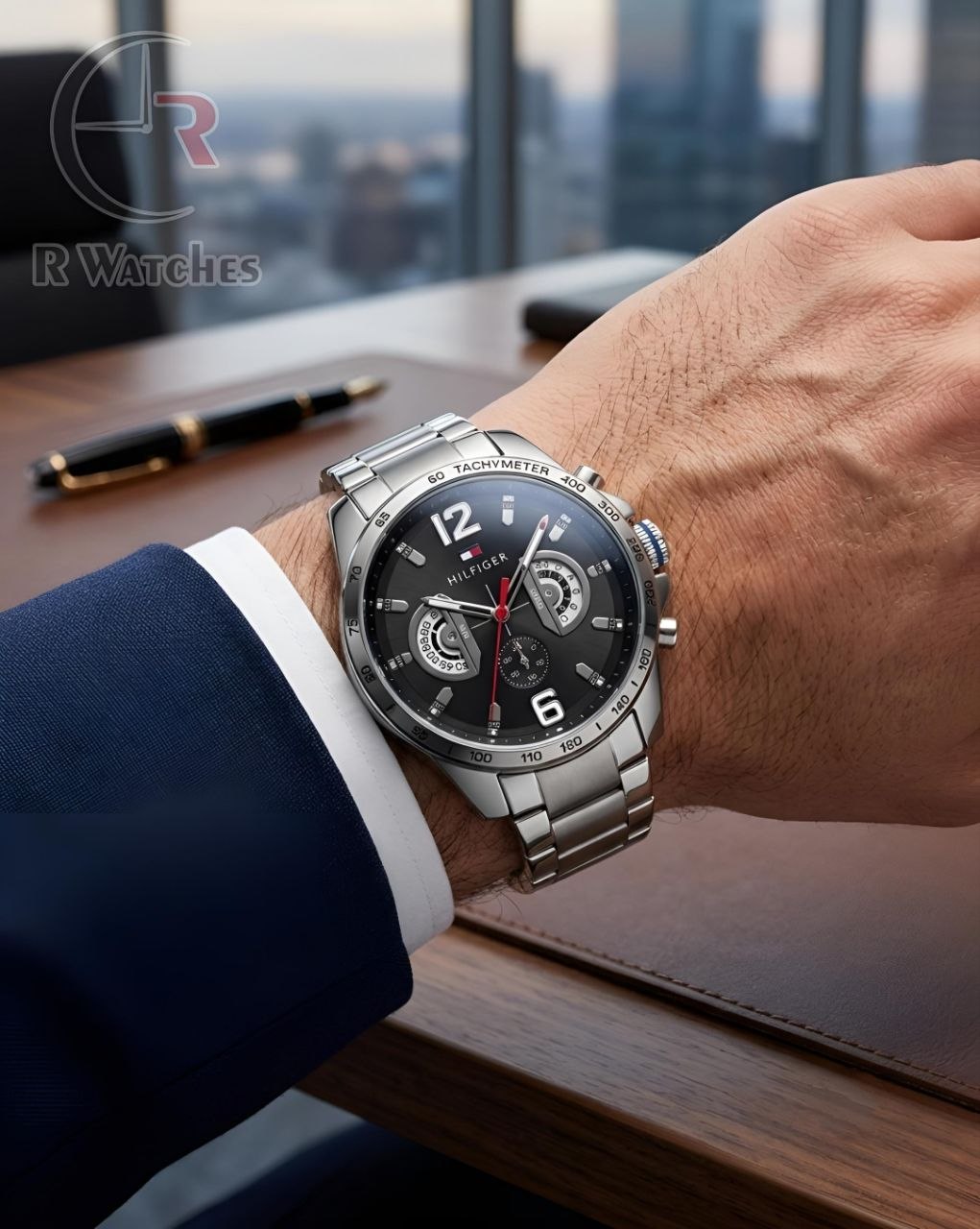 (OS)📷⬆️ Tommy Hilfiger silver black (THP7)