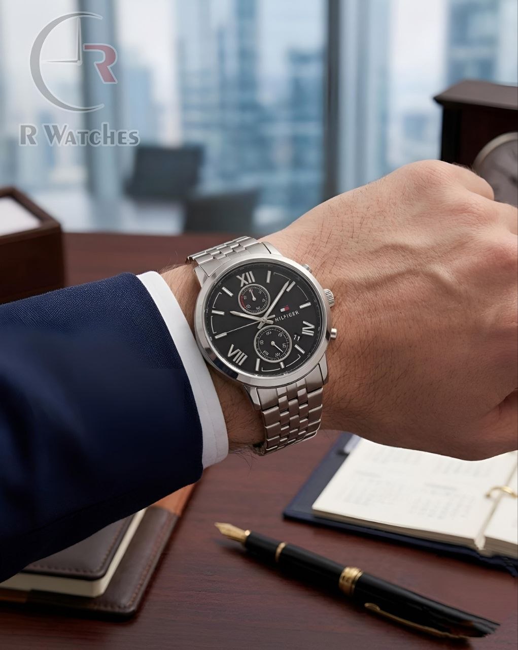 (SS)📷 Tommy Hilfiger Silver Black (THP27)