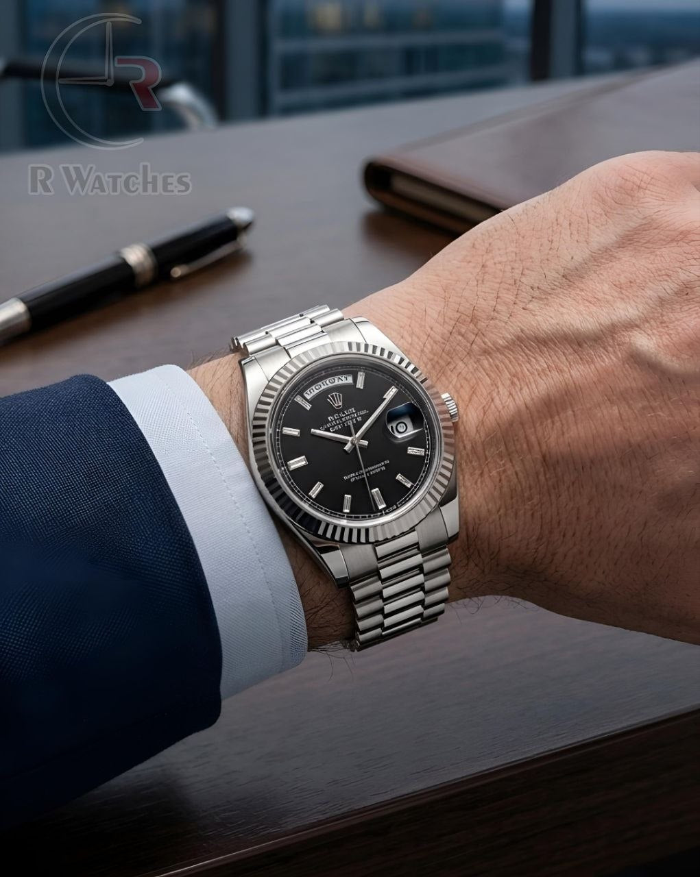 (OS)📷⬆️ Rolex Silver Black Dial (RXP34)