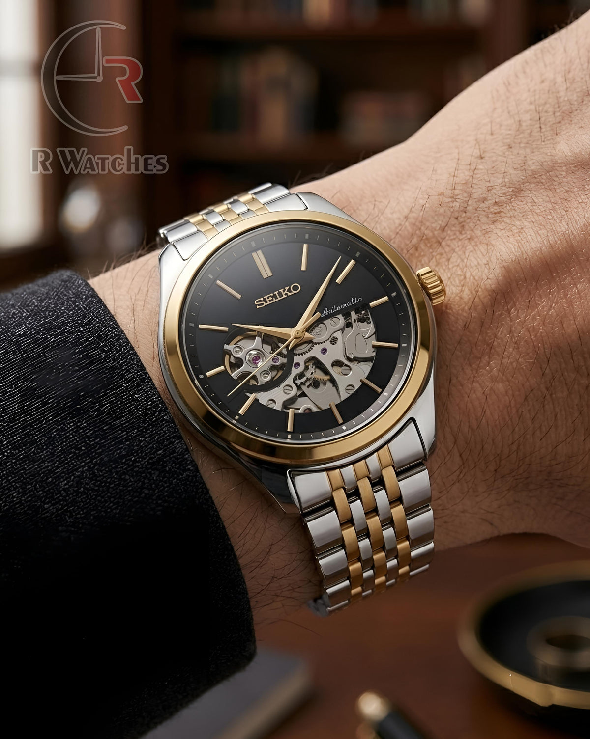 (OS) Seiko Automatic Dual Tone Black