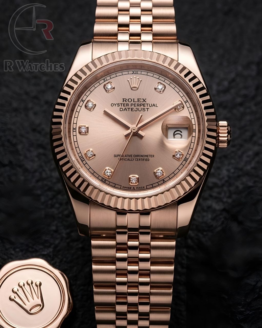 (OS)⭐ Rolex Oyster rose gold pink