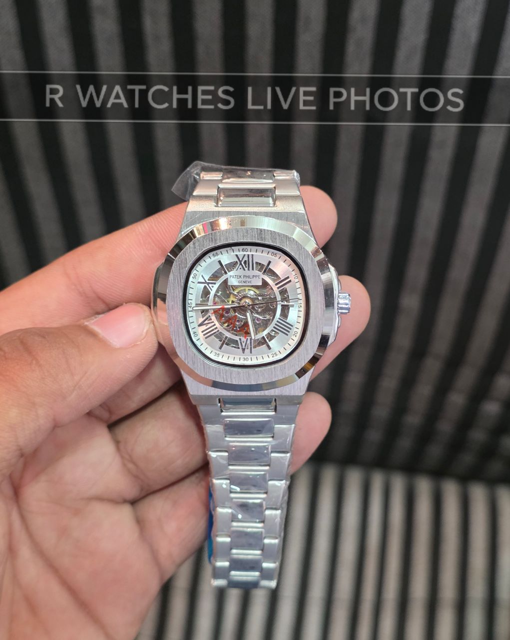 (OS2)⭐ Patek Philippe automatic silver white