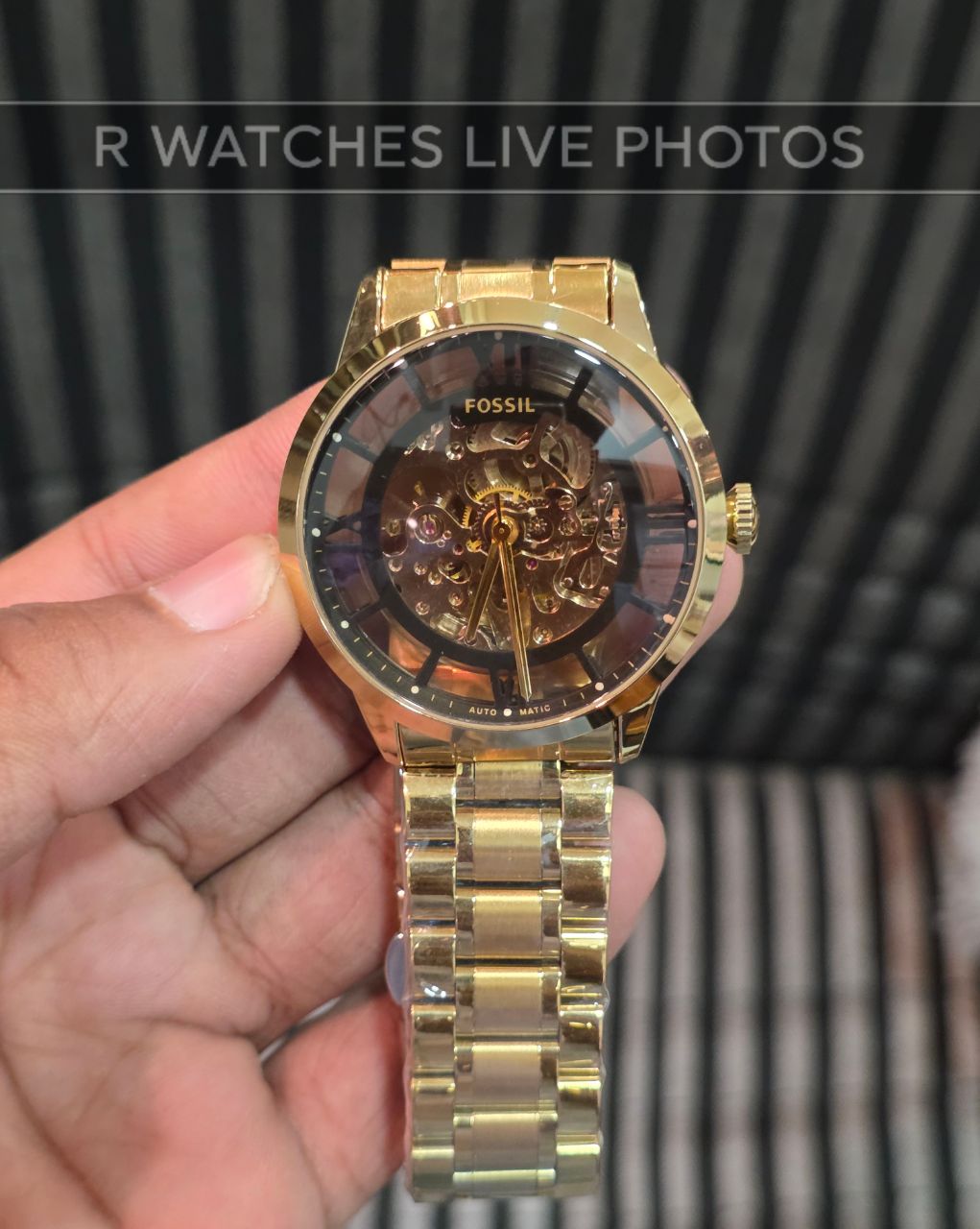 (SS)⭐ Fossil automatic transparent gold
