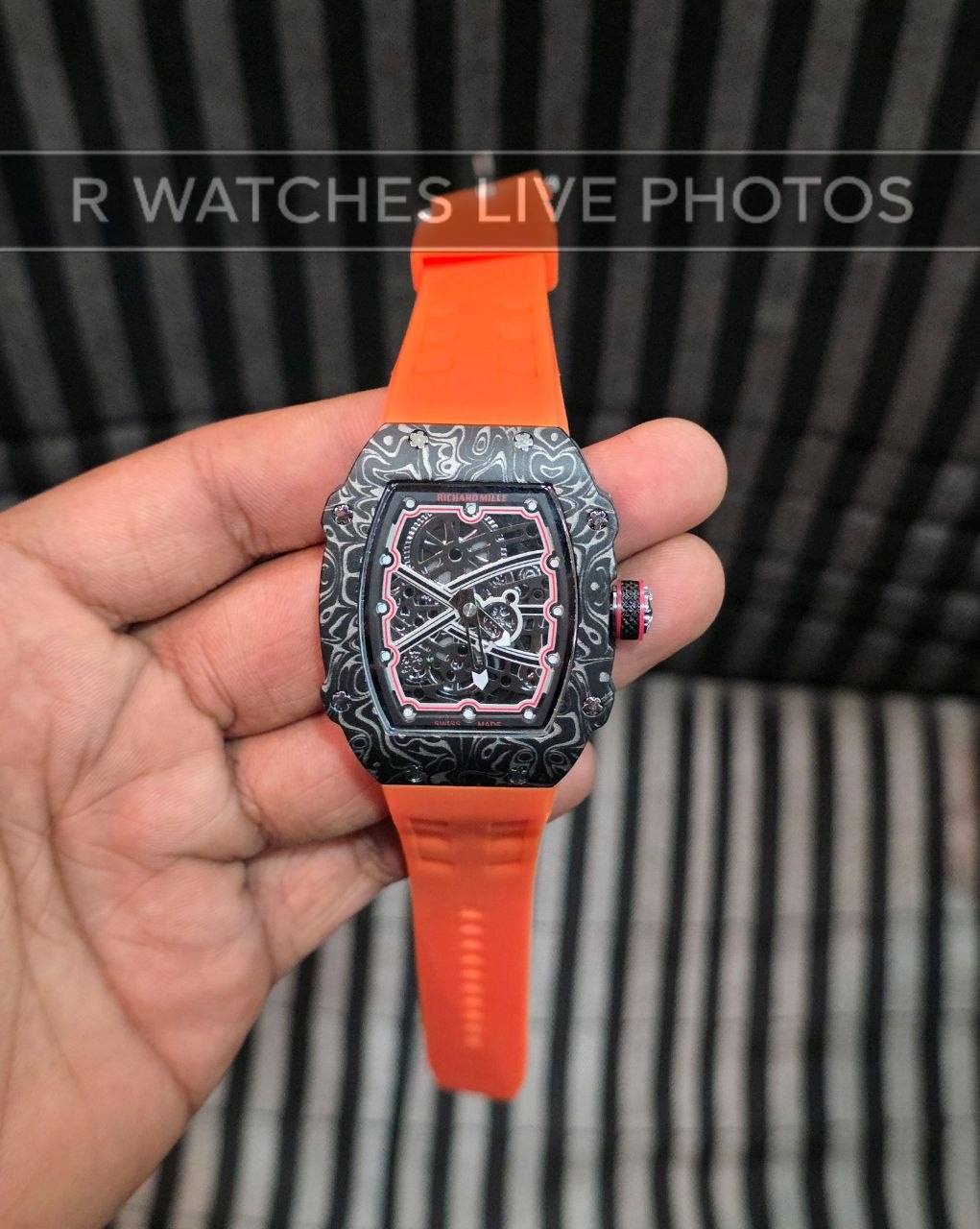 (OS)β RM Silicon Orange Black Red Dial