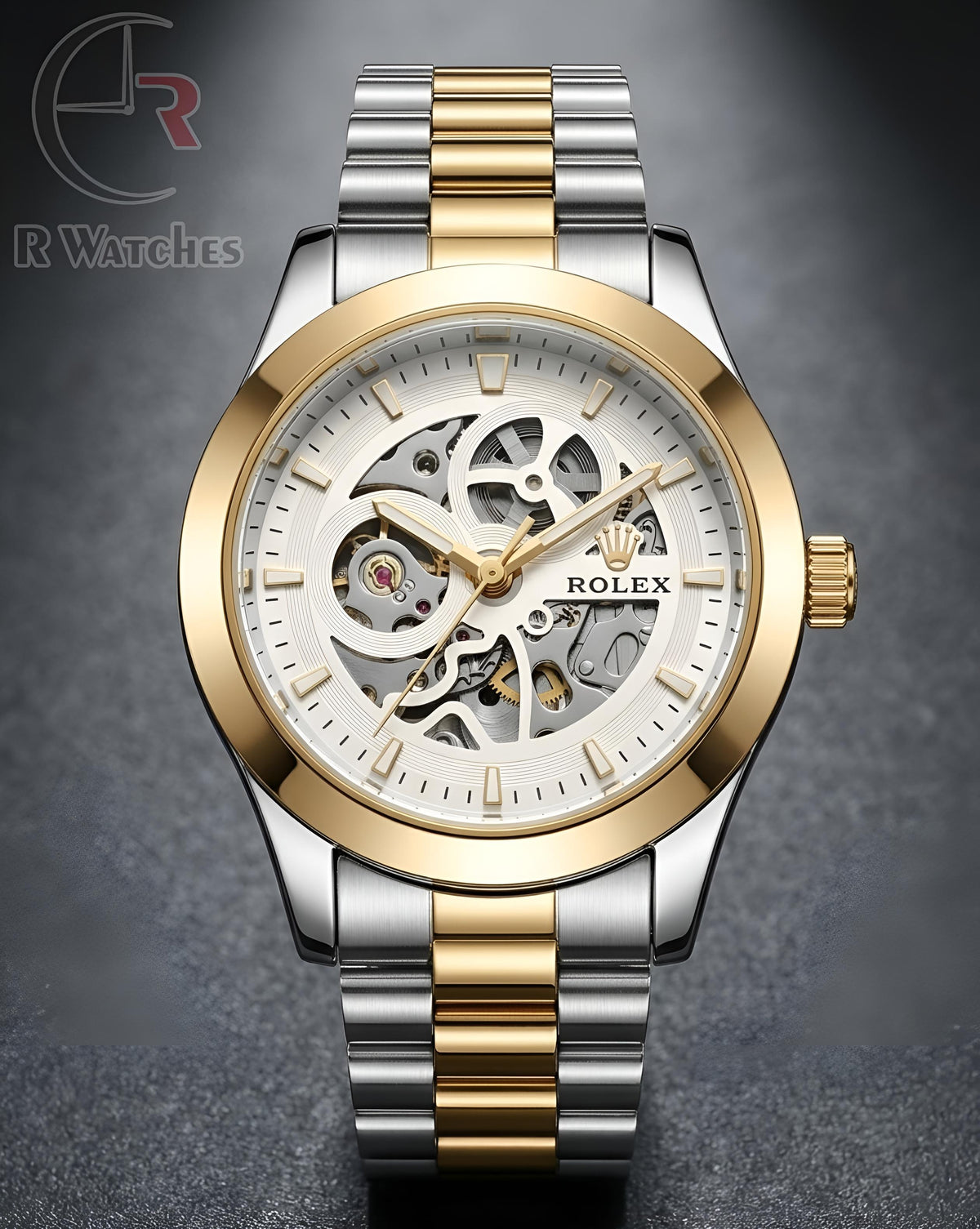 (OS) Rolex Automatic Dual Tone White