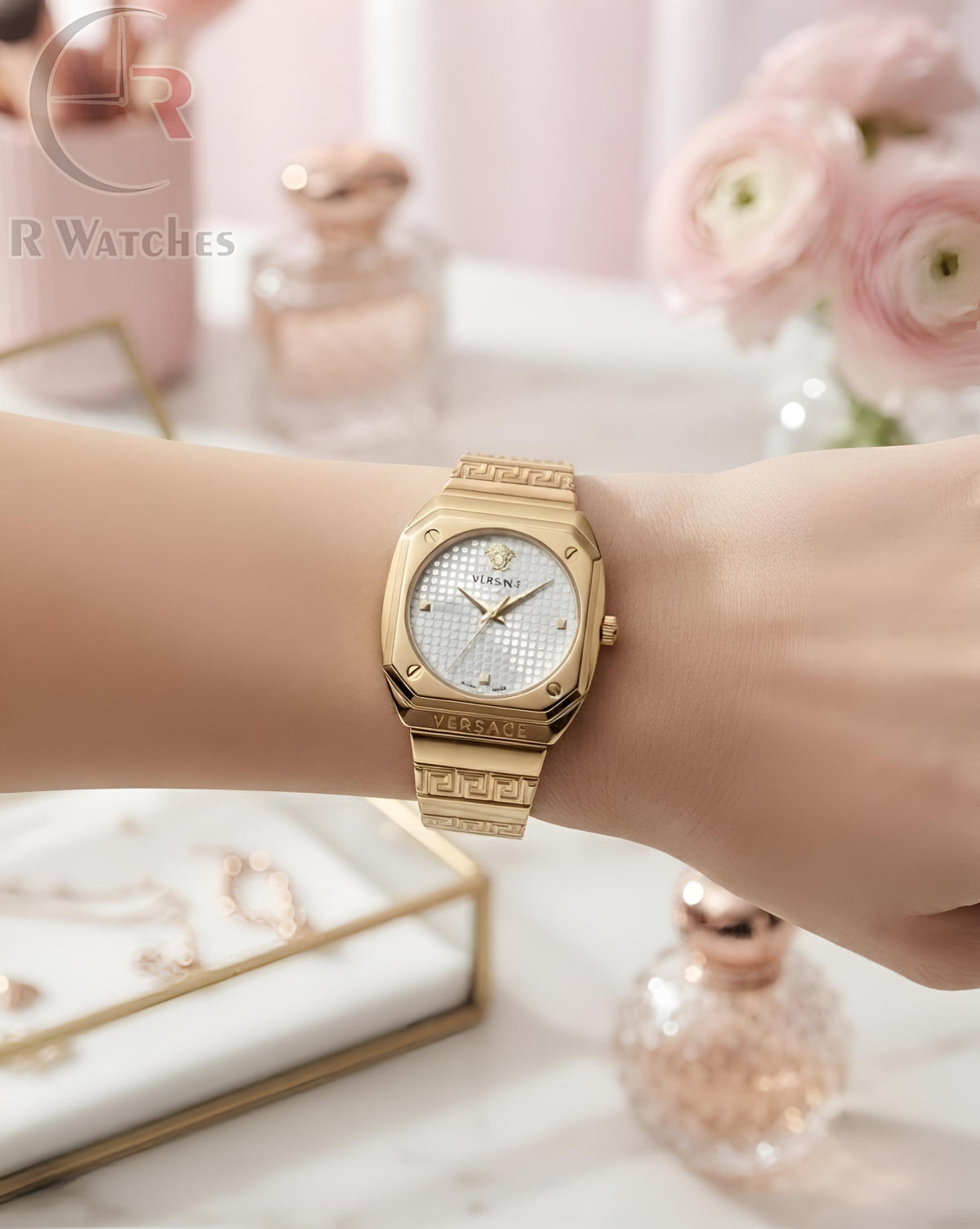 (OS) Versace Girls Gold White