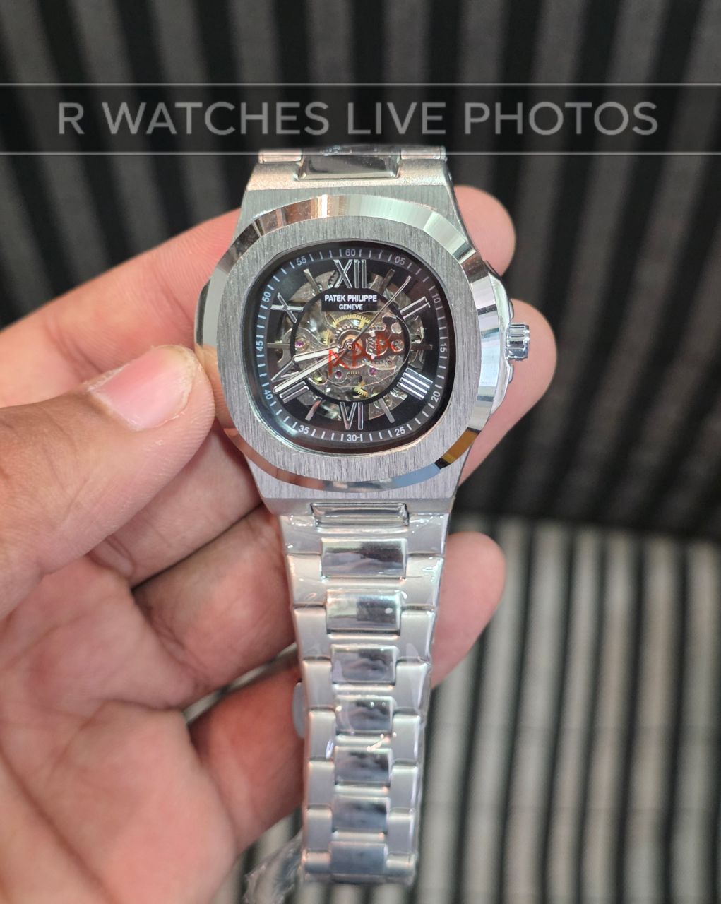 (OS3)⭐ Patek Philippe Automatic Silver Black