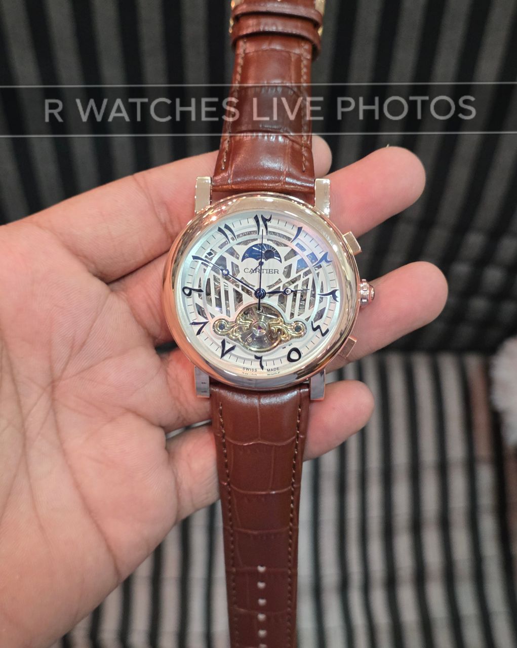 (OS2)⭐ Cartier automatic leather arabic
