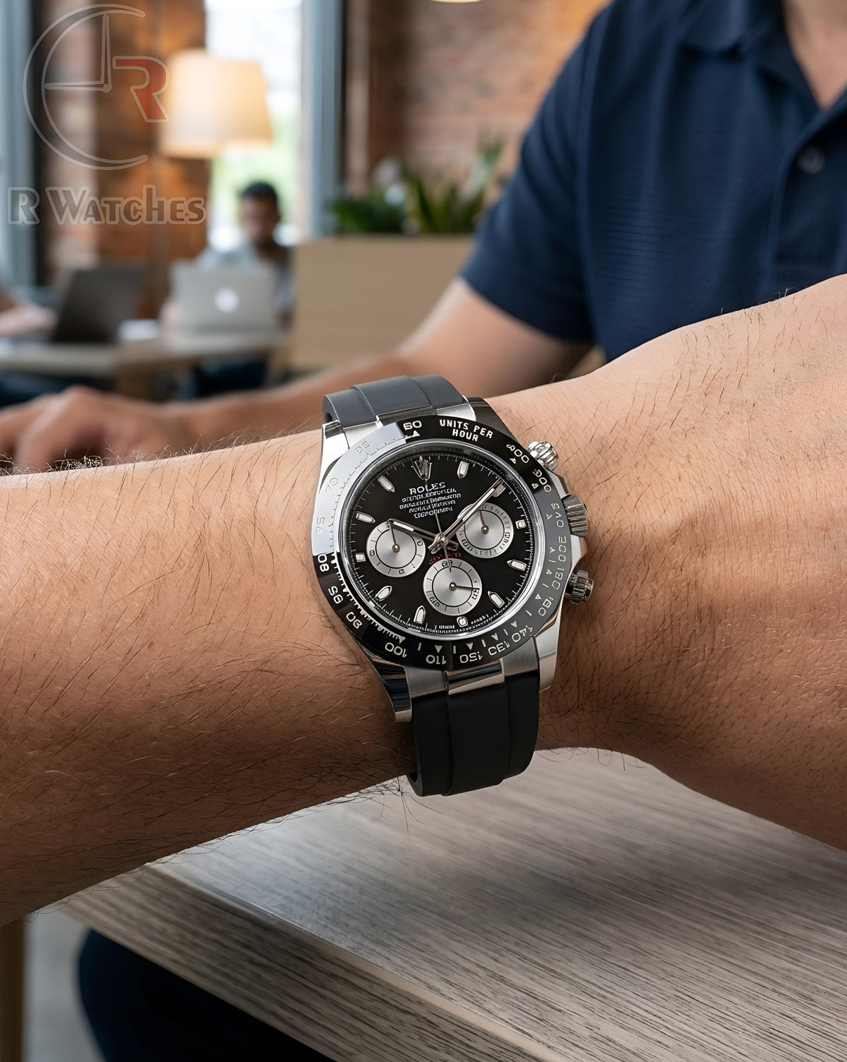 (OS2) Rolex Silicon Silver Black Dial