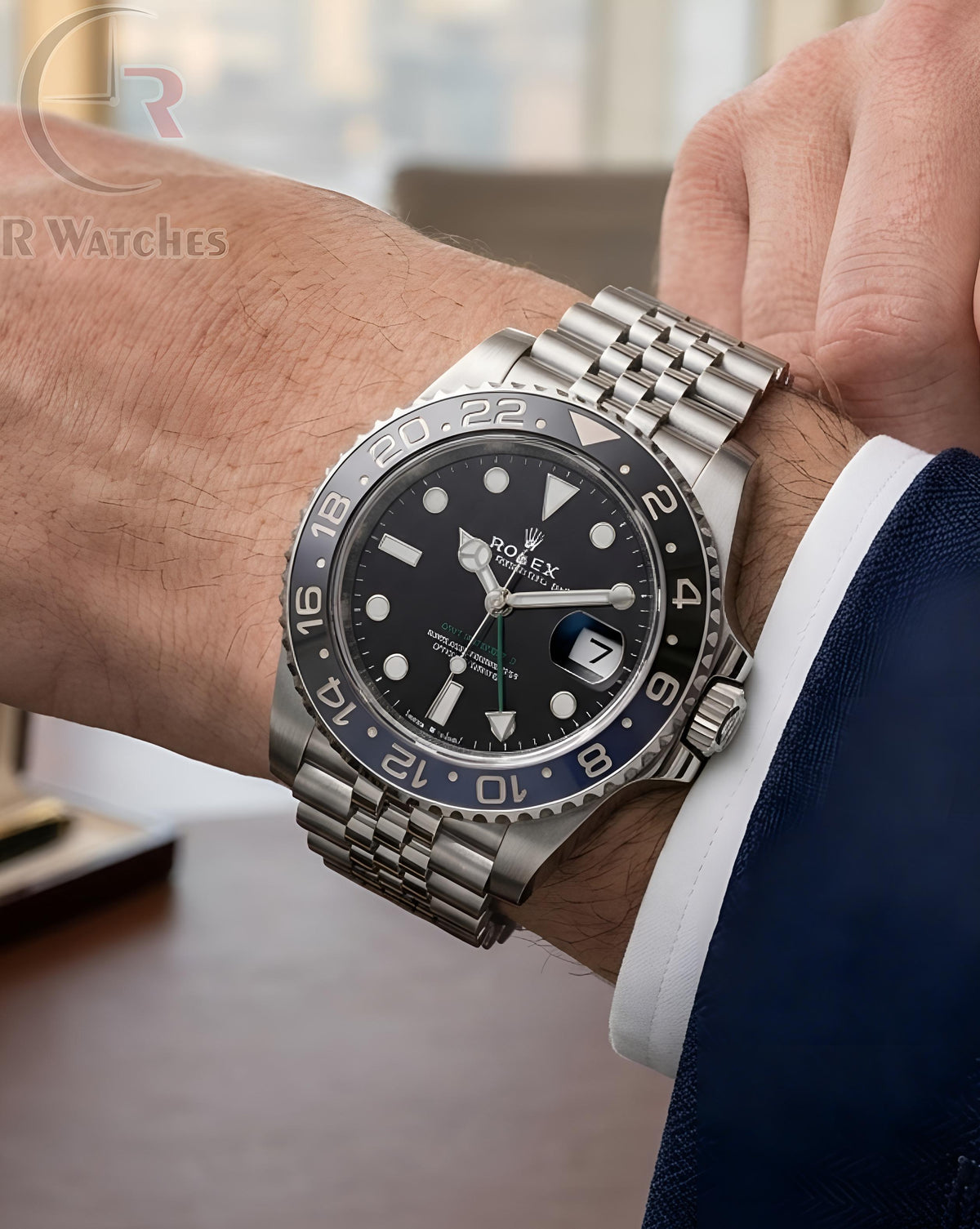 (SS)⭐ Rolex GMT Silver Black