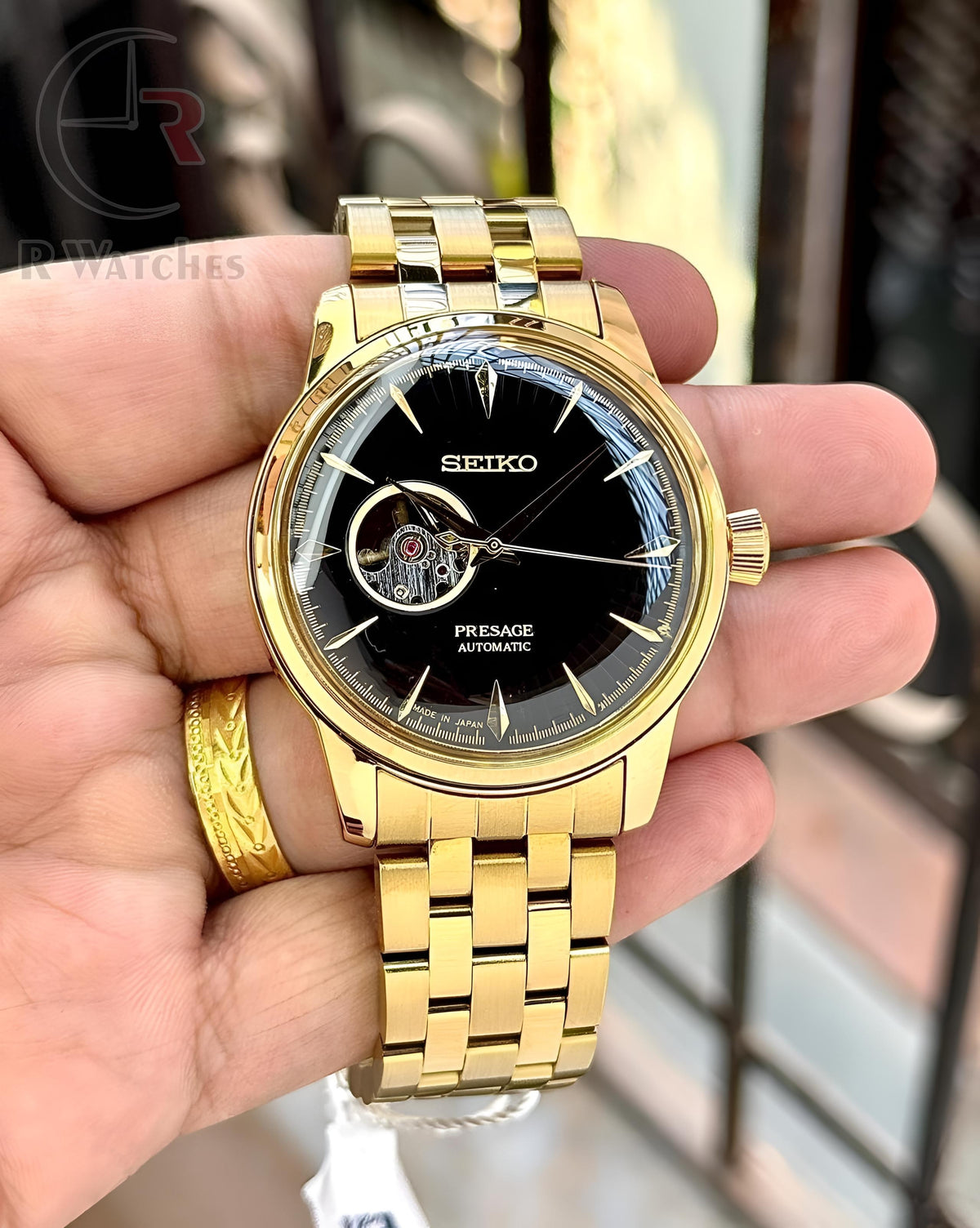 (SS) Seiko automatic gold Black