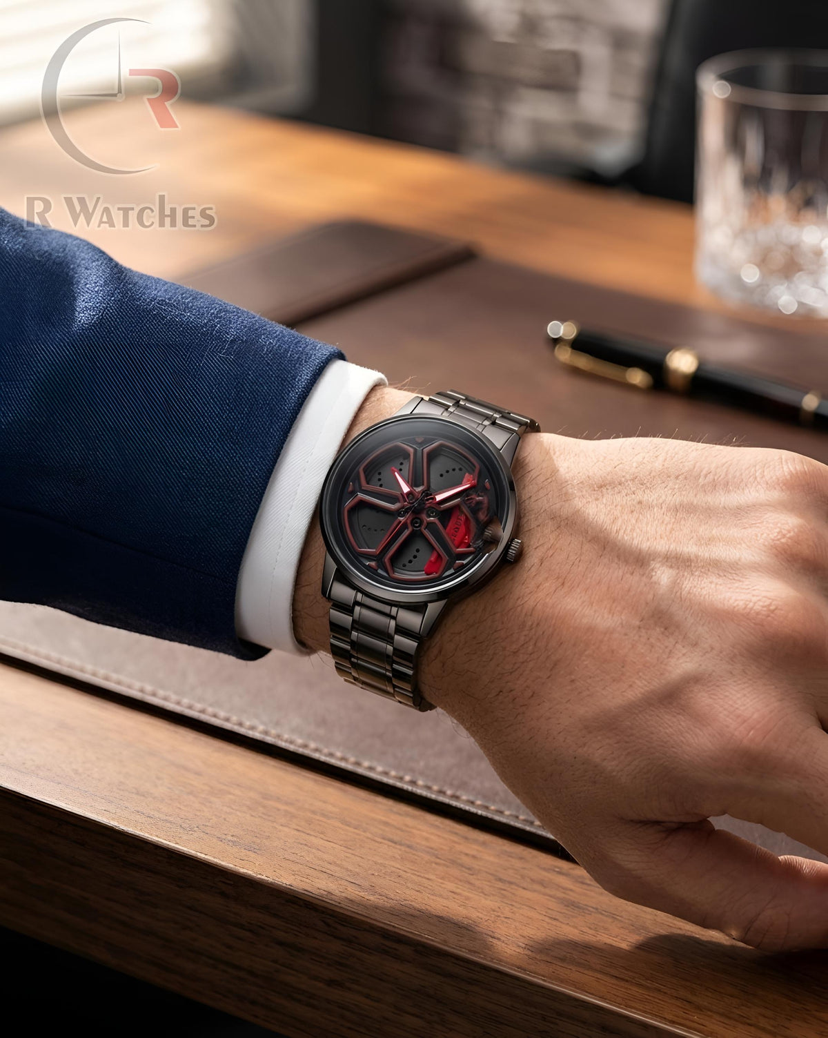 (OS)⭐ Spinner Black Red Dial
