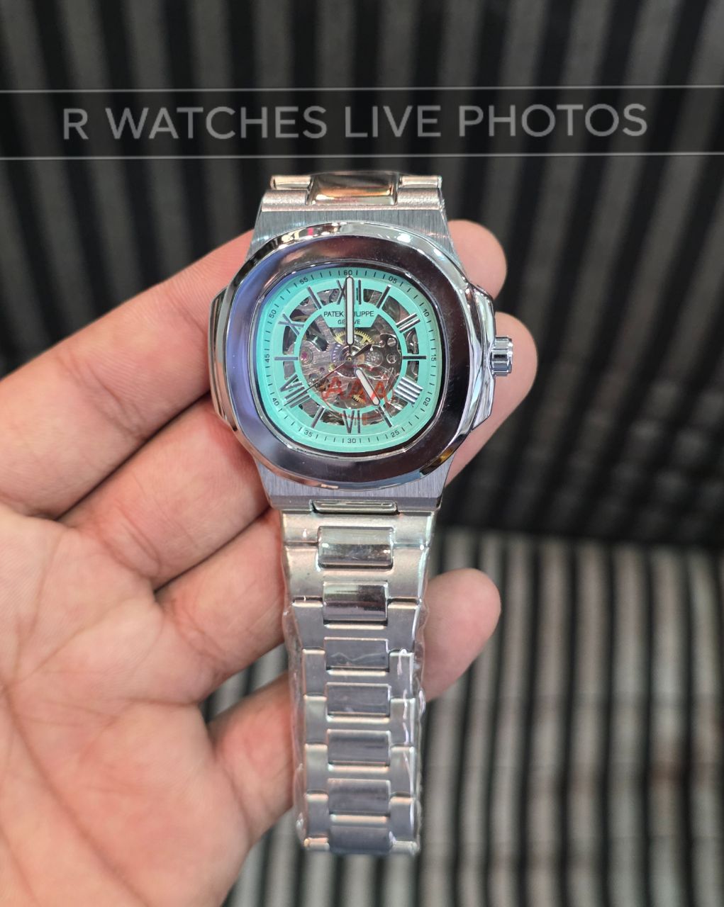 (OS)⭐ Patek Philippe Automatic Silver Blue