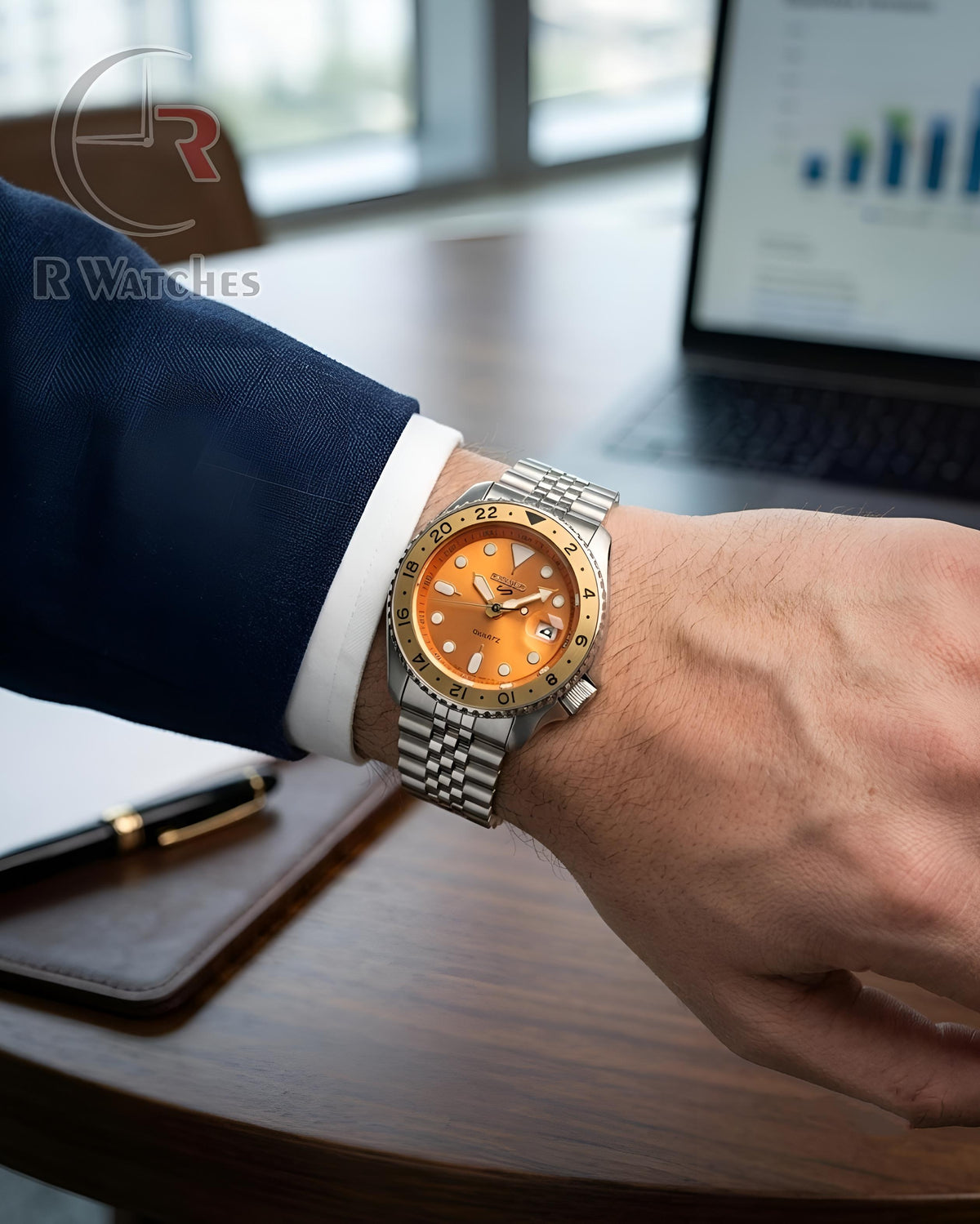 (OS2) Seiko Silver Orange