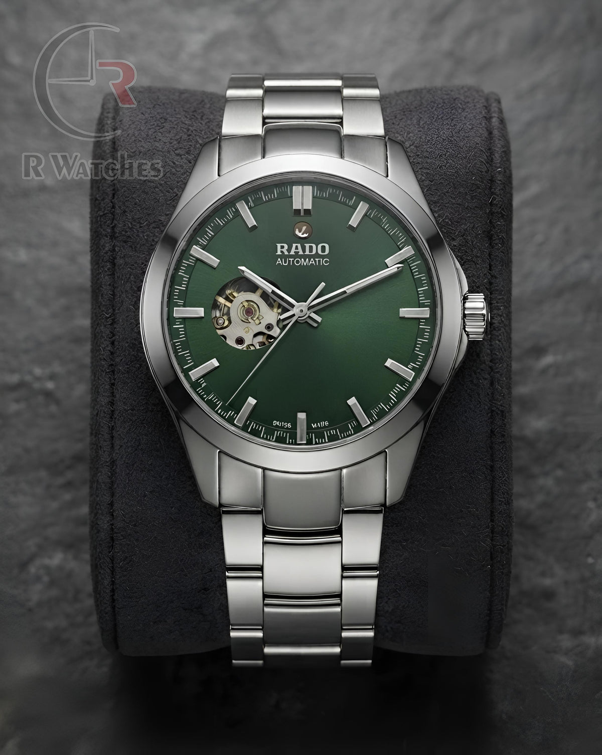 (OS) Rado Automatic Green Silver