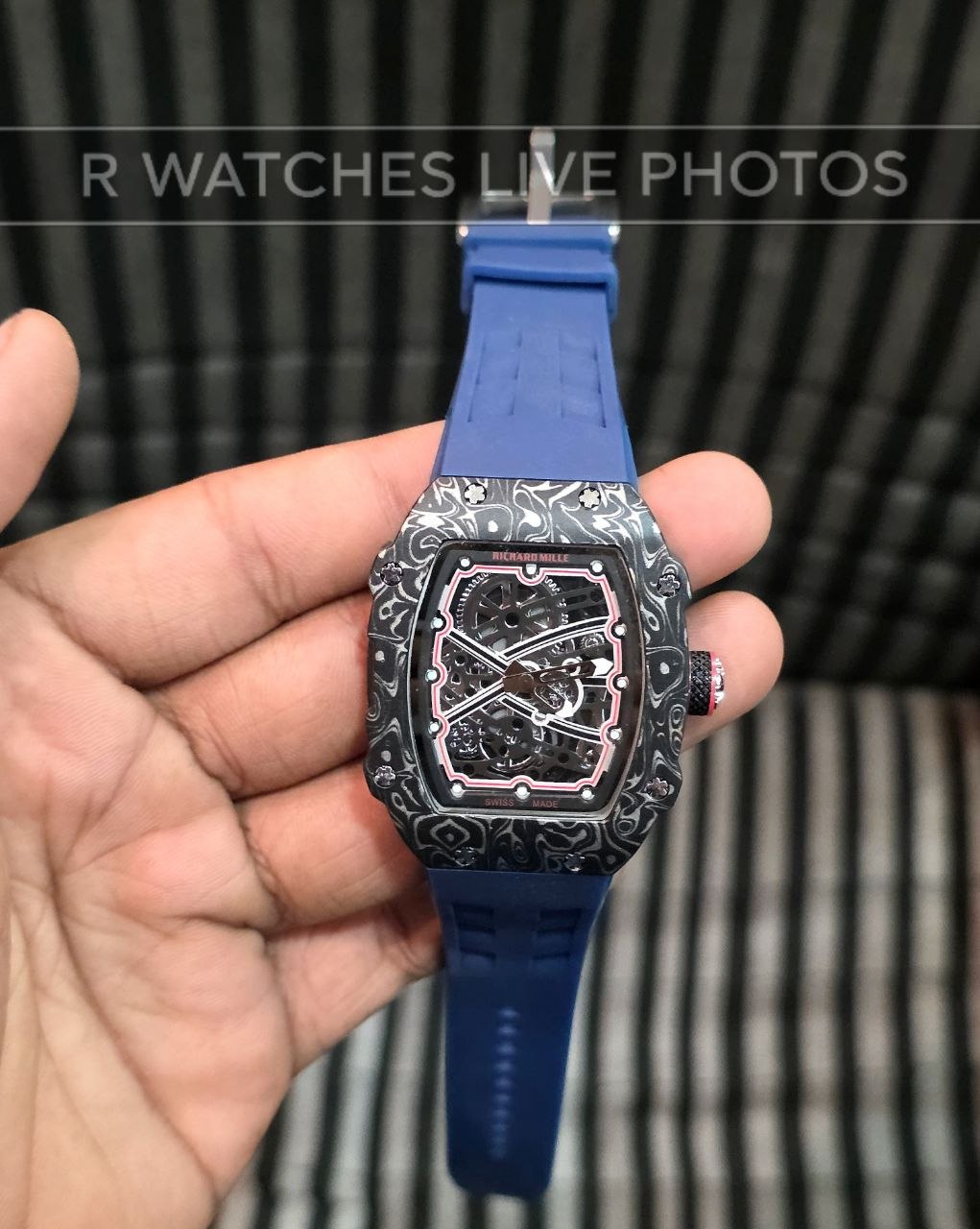 (OS)β RM Silicon Nevy Blue Black Red Dial