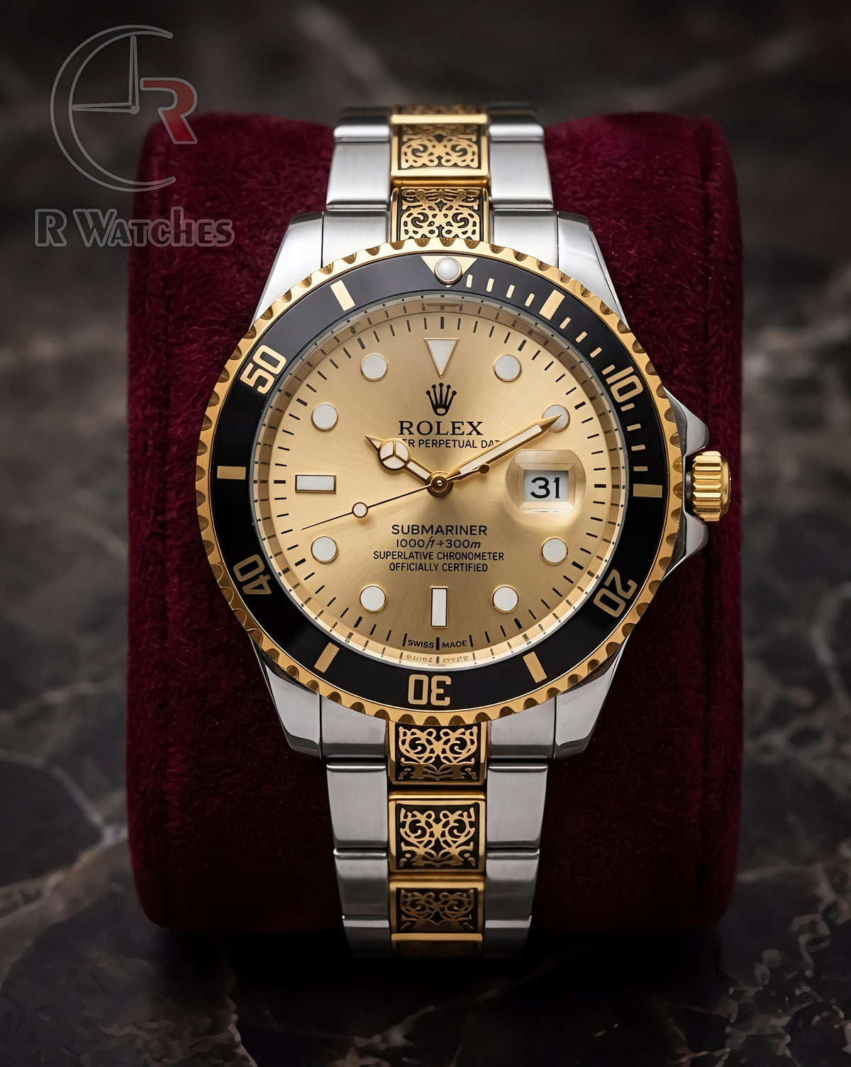 (OS2) Rolex Rajwadi Dual Tone Gold