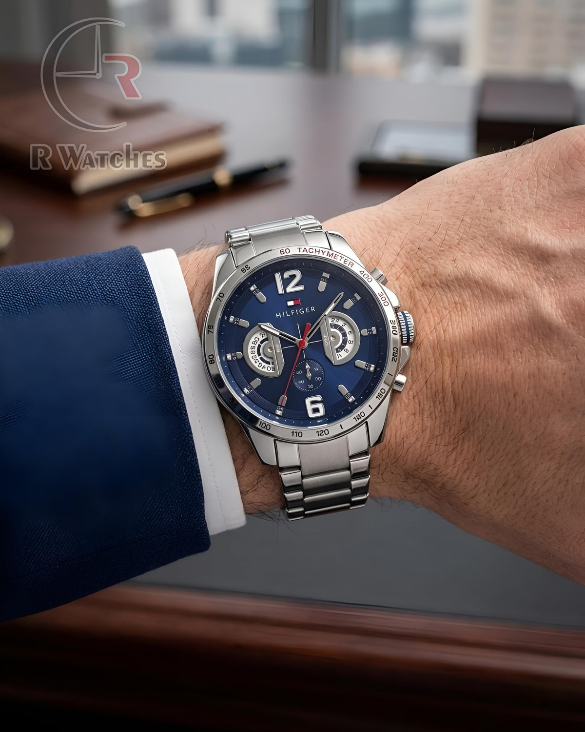 (OS)📷⬆️ Tommy Hilfiger Silver Blue (THP6)