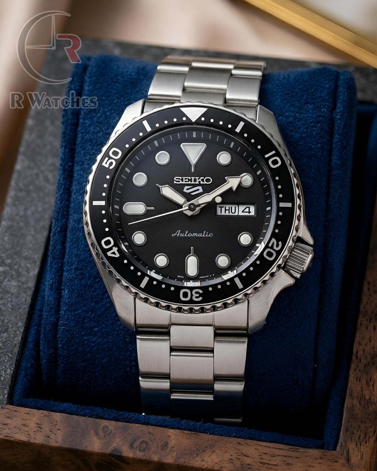 (OS2)📷⬆️ Seiko Silver Black (SKP5)