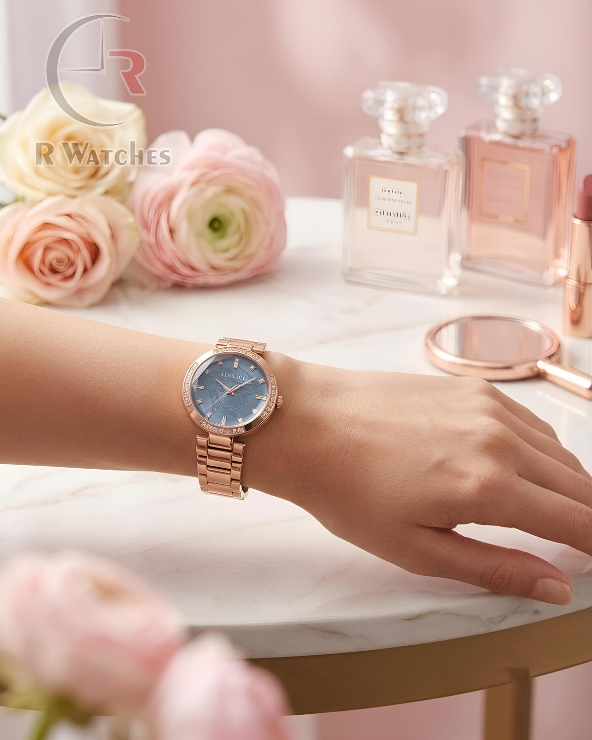 (SS)📷⭐ Versace Girls Rose Gold Nevy Blue (VSG11)