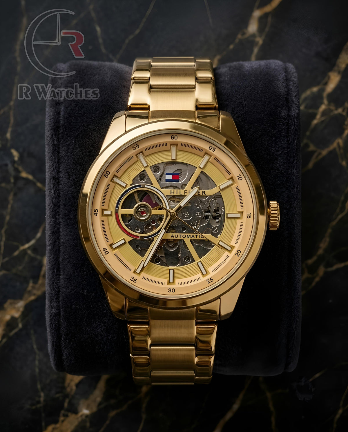 (SS)📷⬆️🔁 Tommy Hilfiger Automatic Full Gold (THAM12)