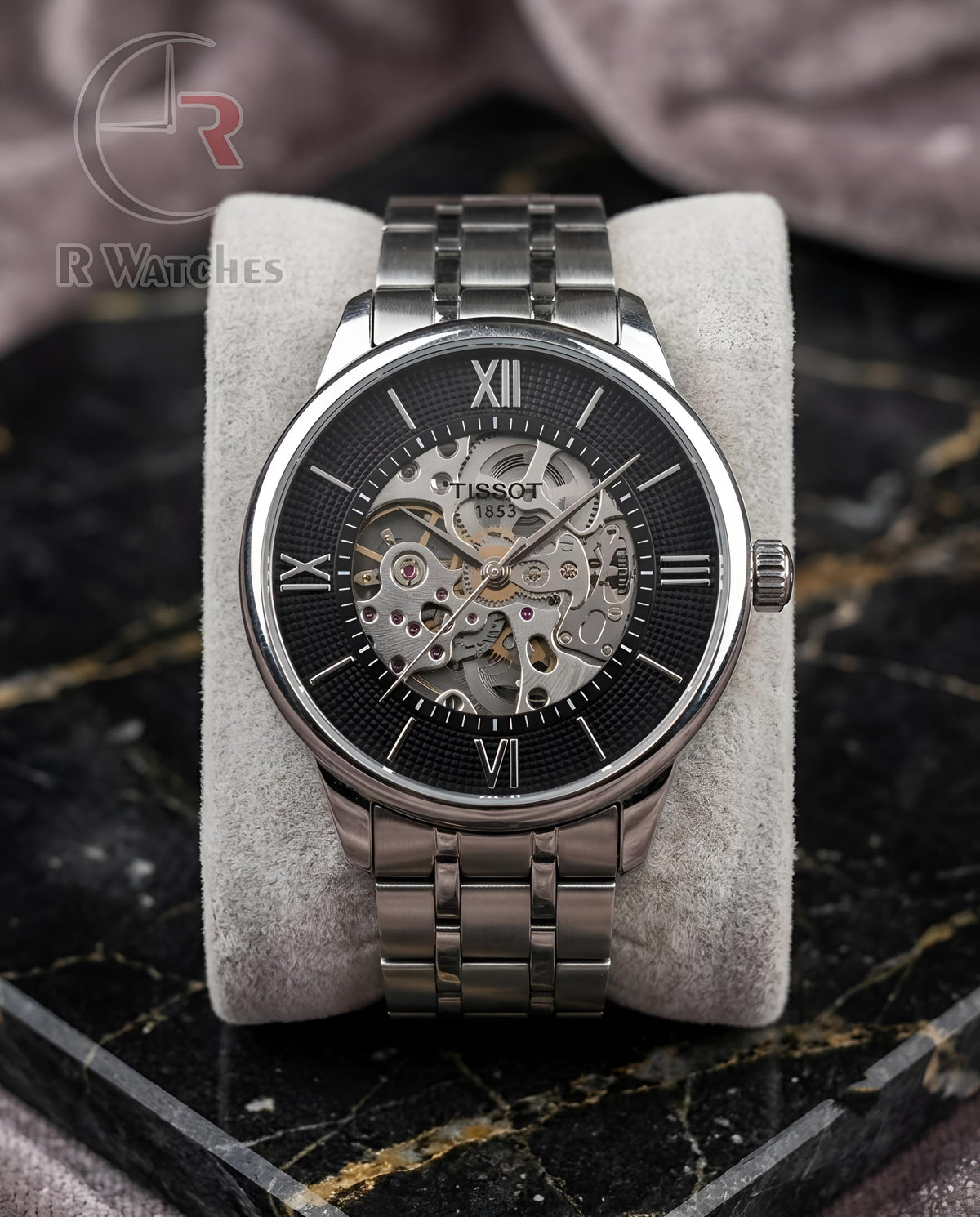 (OS)📷⭐ Tissot Automatic Silver black (TSAM8)