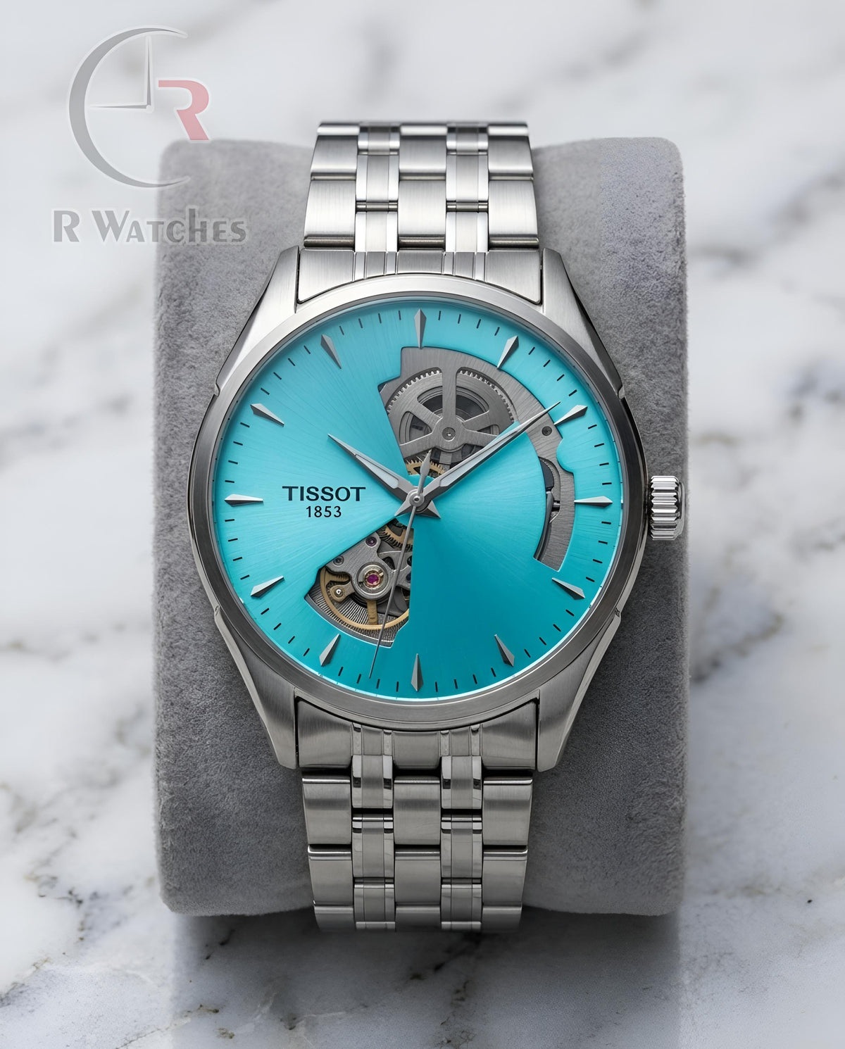 (OS)📷⬆️🔁 Tissot Automatic Silver Blue Dial (TSAM16)