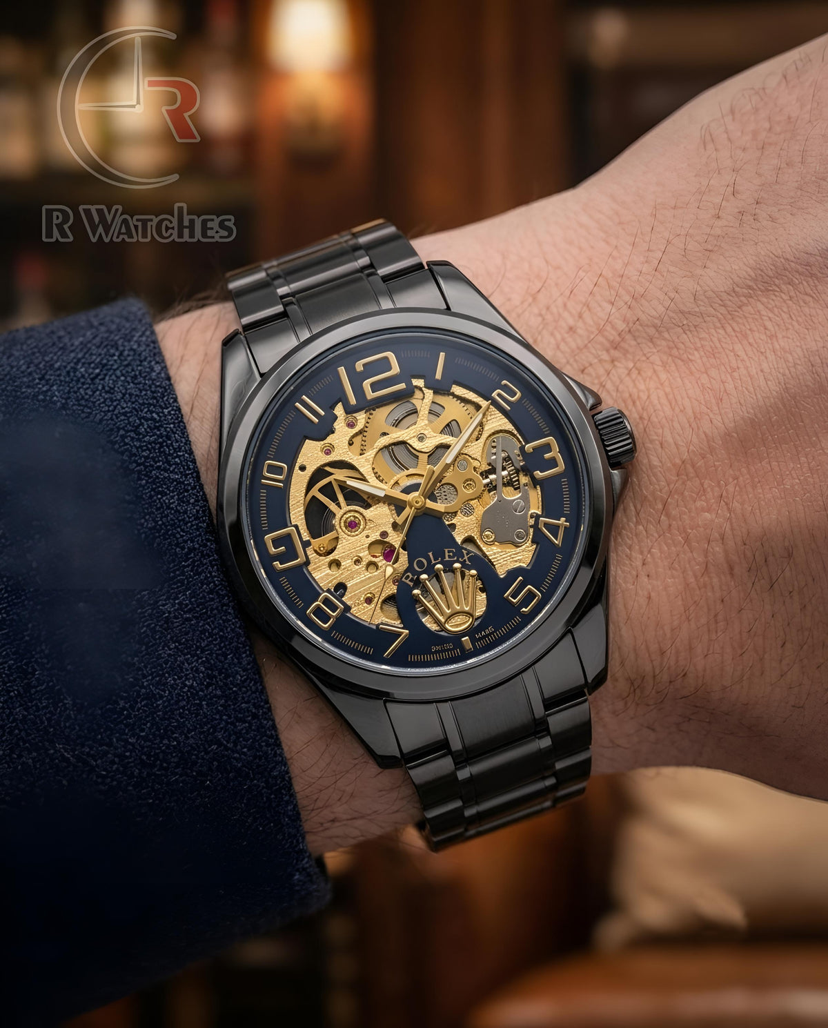 (SS)📷⭐ Rolex automatic metal full Black (RXAM40)