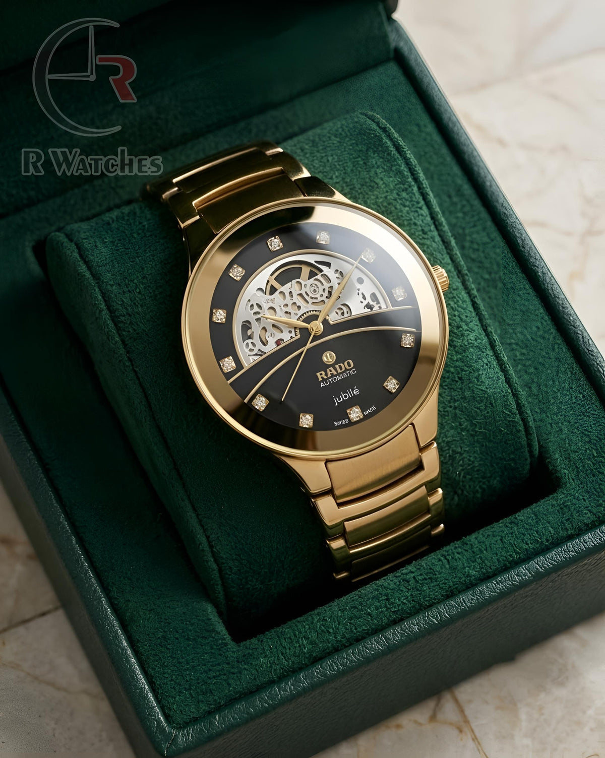 (SS)📷⬆️⭐ Rado Gold Black Dial (RDP52)