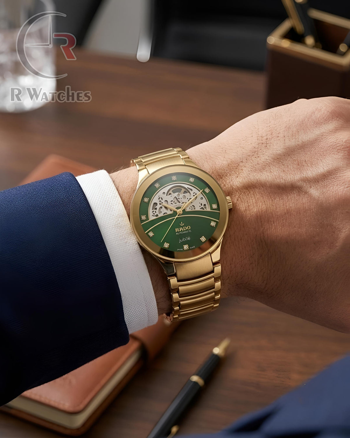(OS)📷⭐ Rado Gold Green Dial (RDP51)