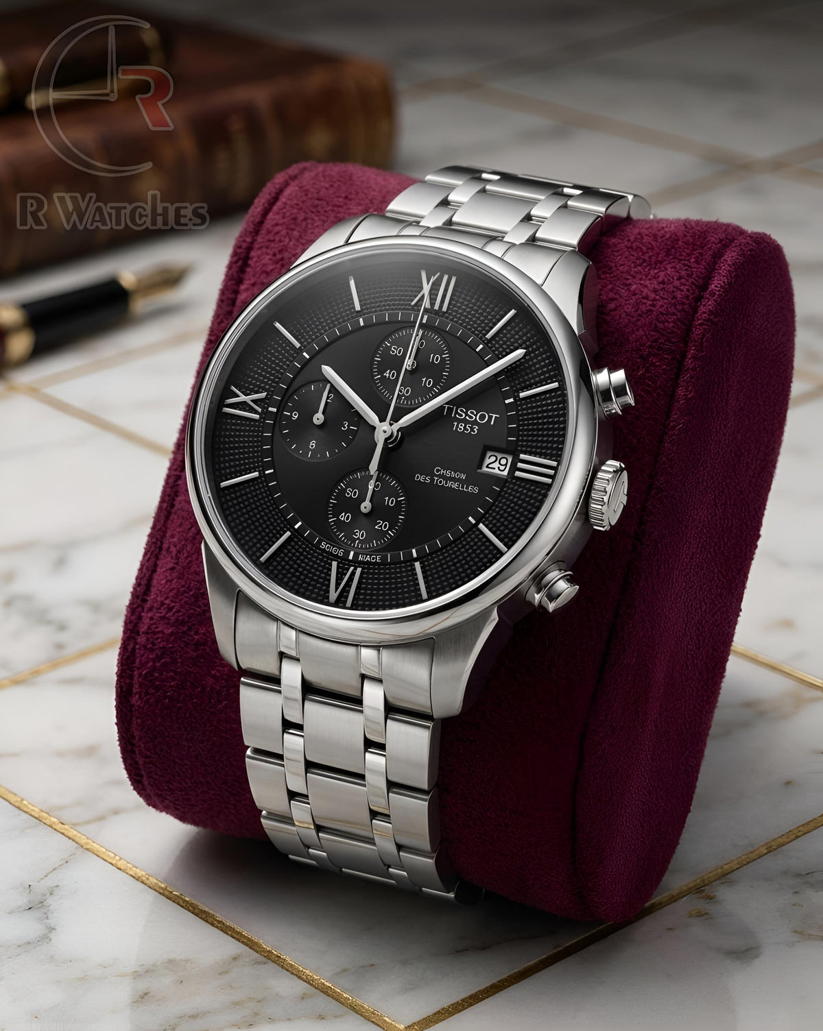 (OS)📷⬆️⭐ Tissot Premium silver black dial (TSP1)