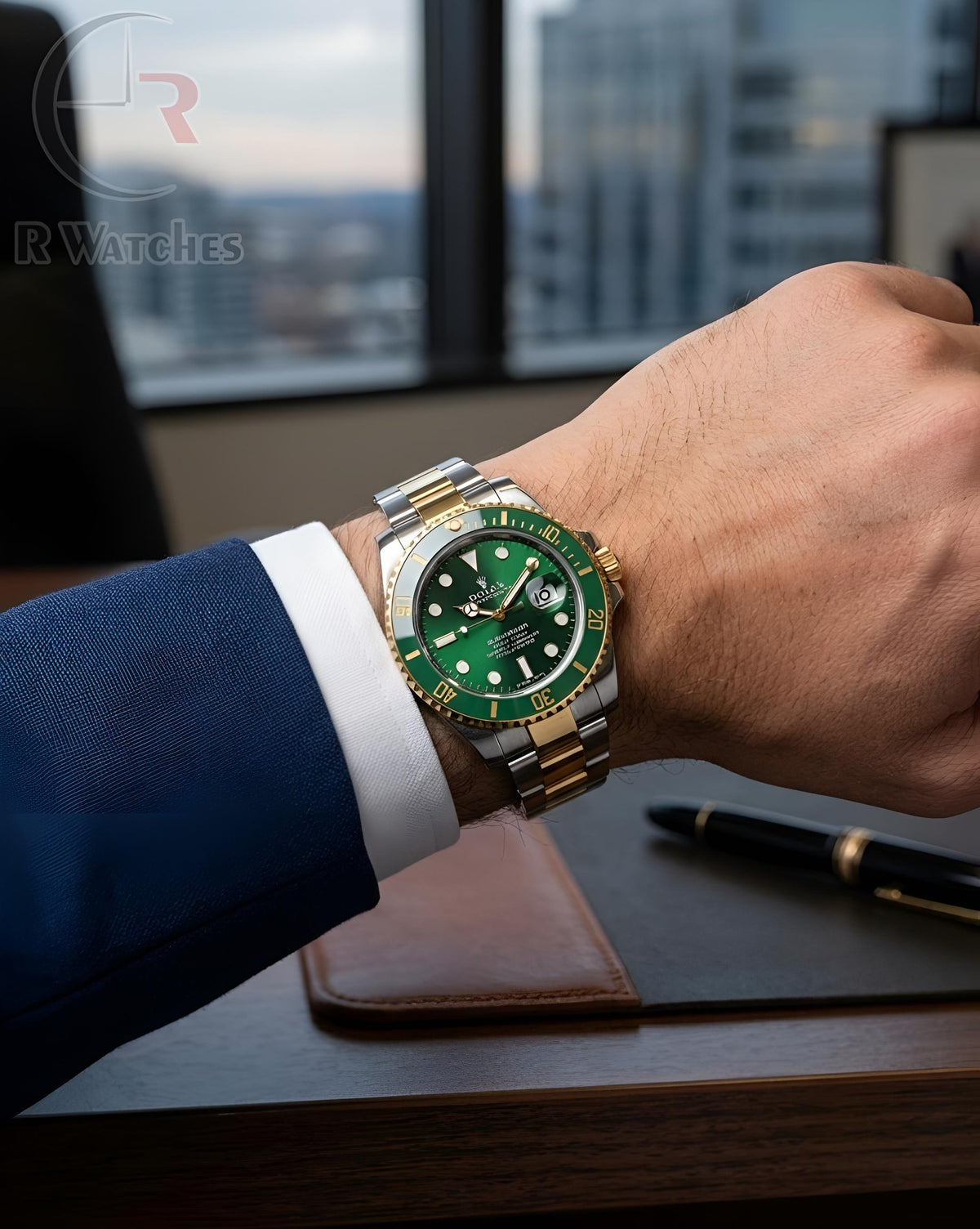 (OS)📷⬆️ Rolex Submariner Dual tone green dial (RXP39)