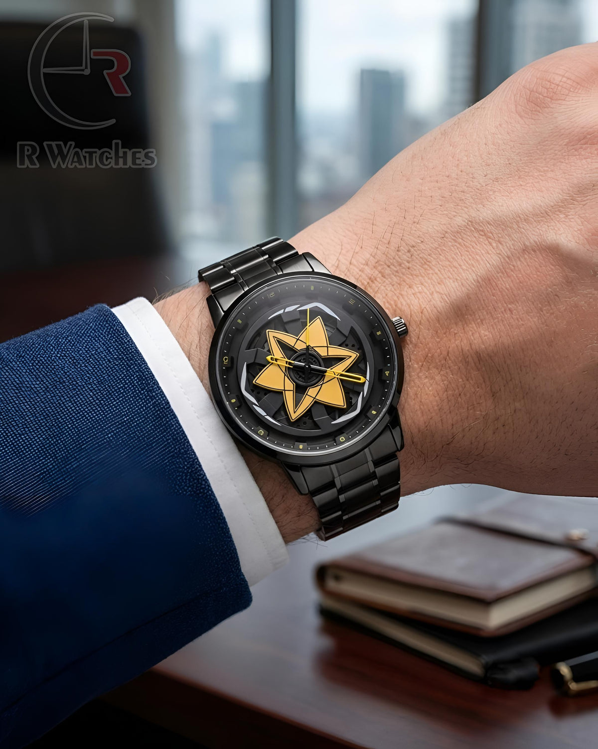 (OS)📷⬆️ Spinner black yellow (SPP1)